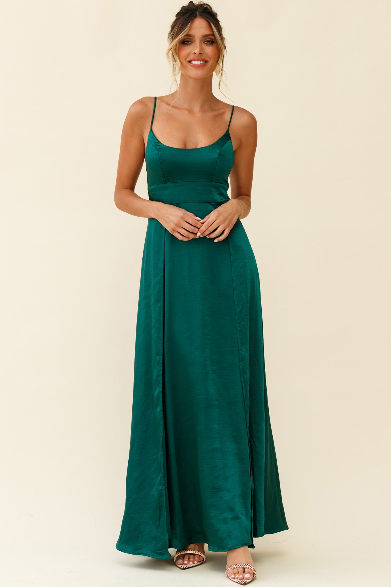 Joanne Empire Waist Maxi Dress Jade-Maymioy