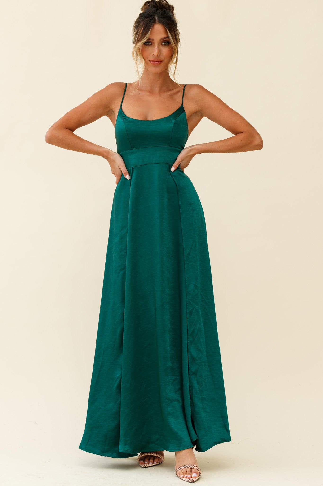Joanne Empire Waist Maxi Dress Jade-Maymioy