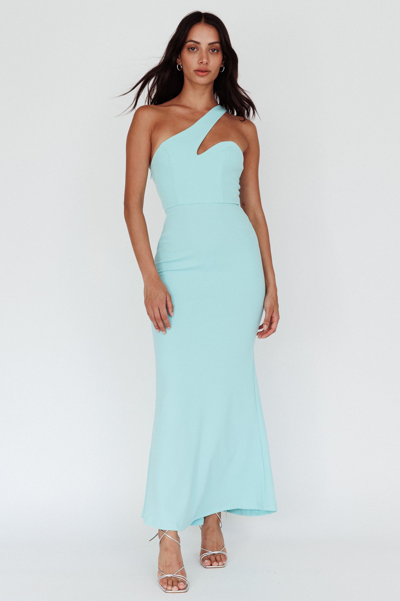Shooting Stars One-Shoulder Maxi Dress Mint-Maymioy