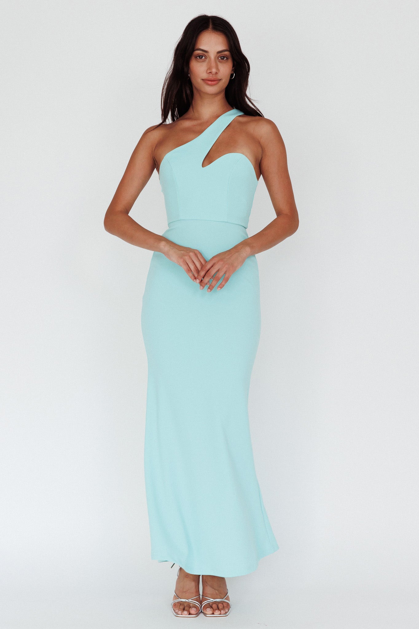 Shooting Stars One-Shoulder Maxi Dress Mint-Maymioy