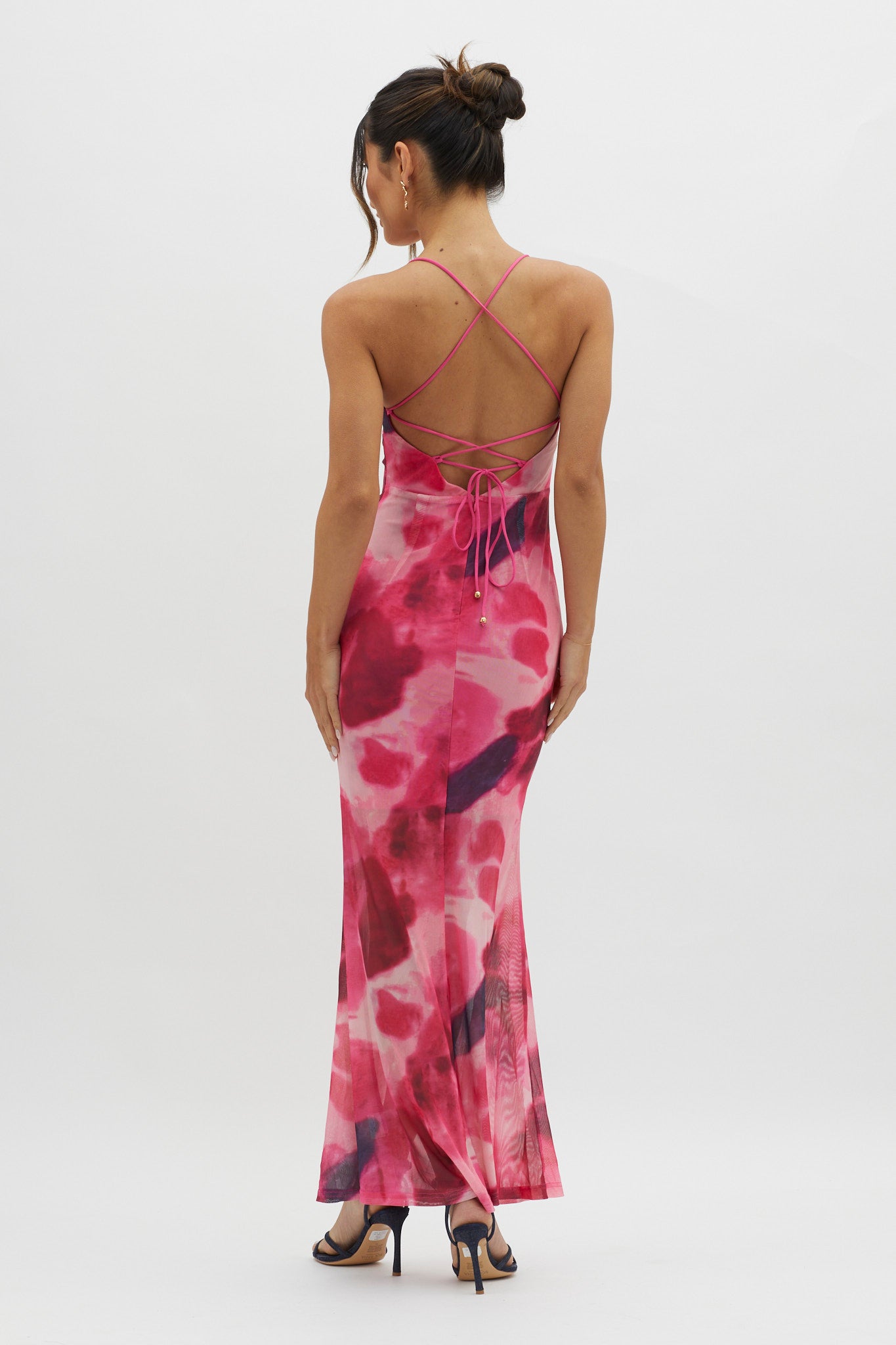 Letting Go Tie-Up Back Maxi Dress Red-Maymioy