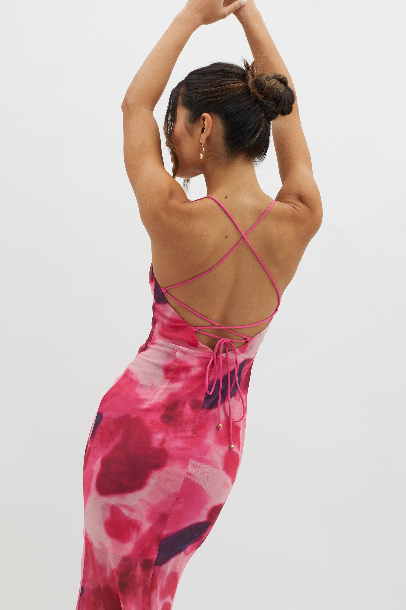 Letting Go Tie-Up Back Maxi Dress Red-Maymioy
