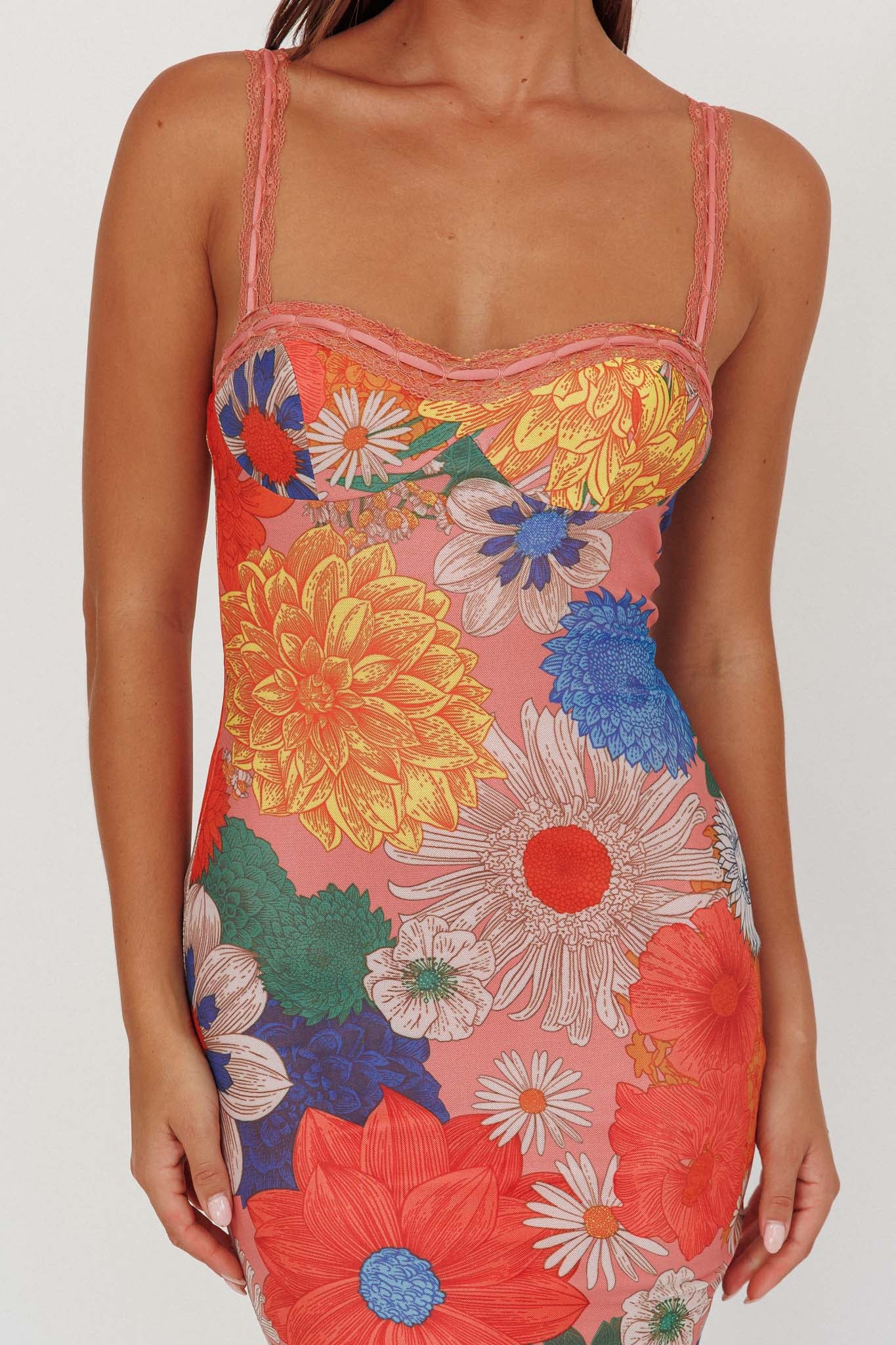 Girl Power Lace Strap Maxi Dress Orange-Maymioy