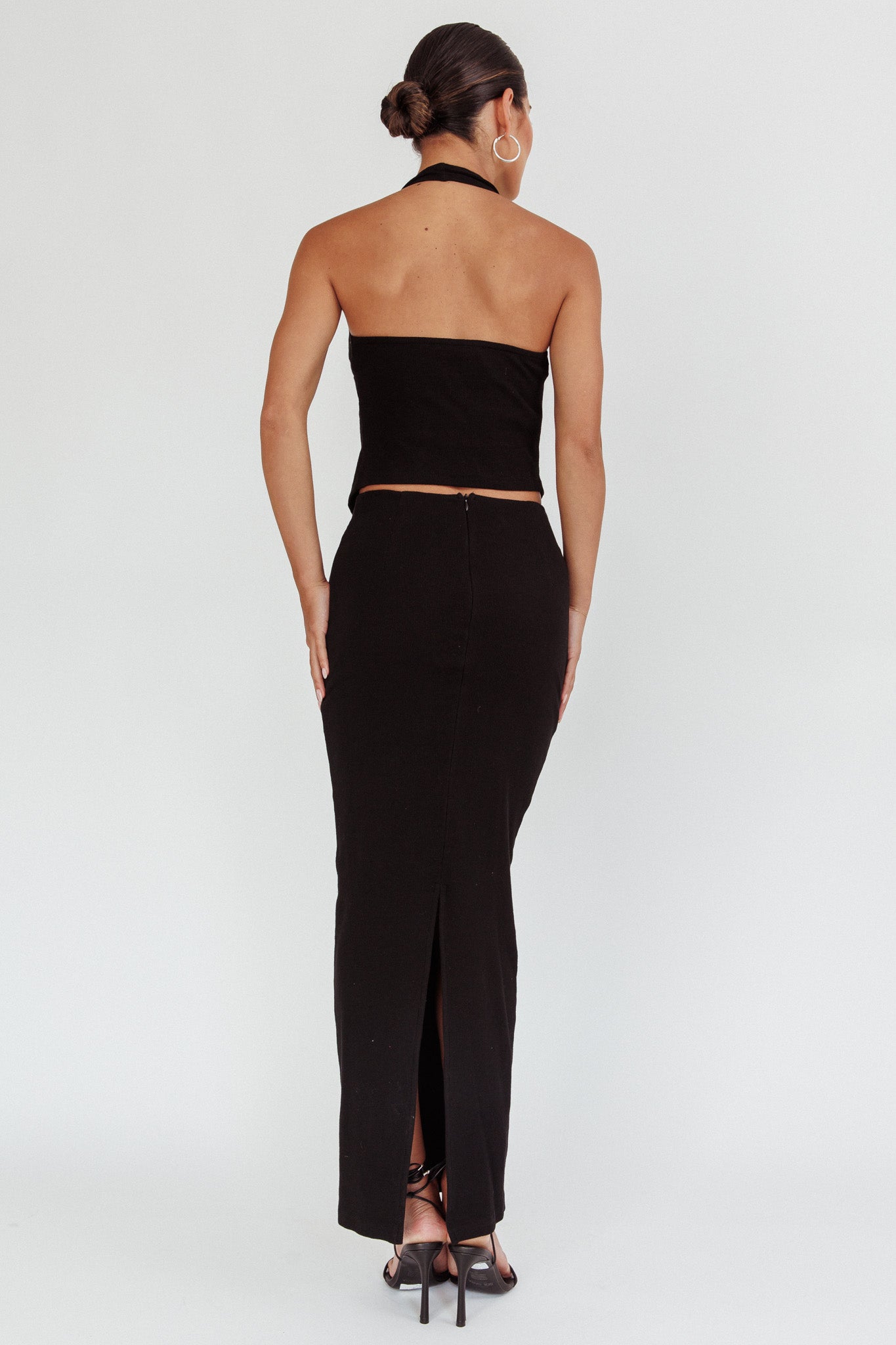 Blackthorn Maxi Skirt Black-Maymioy