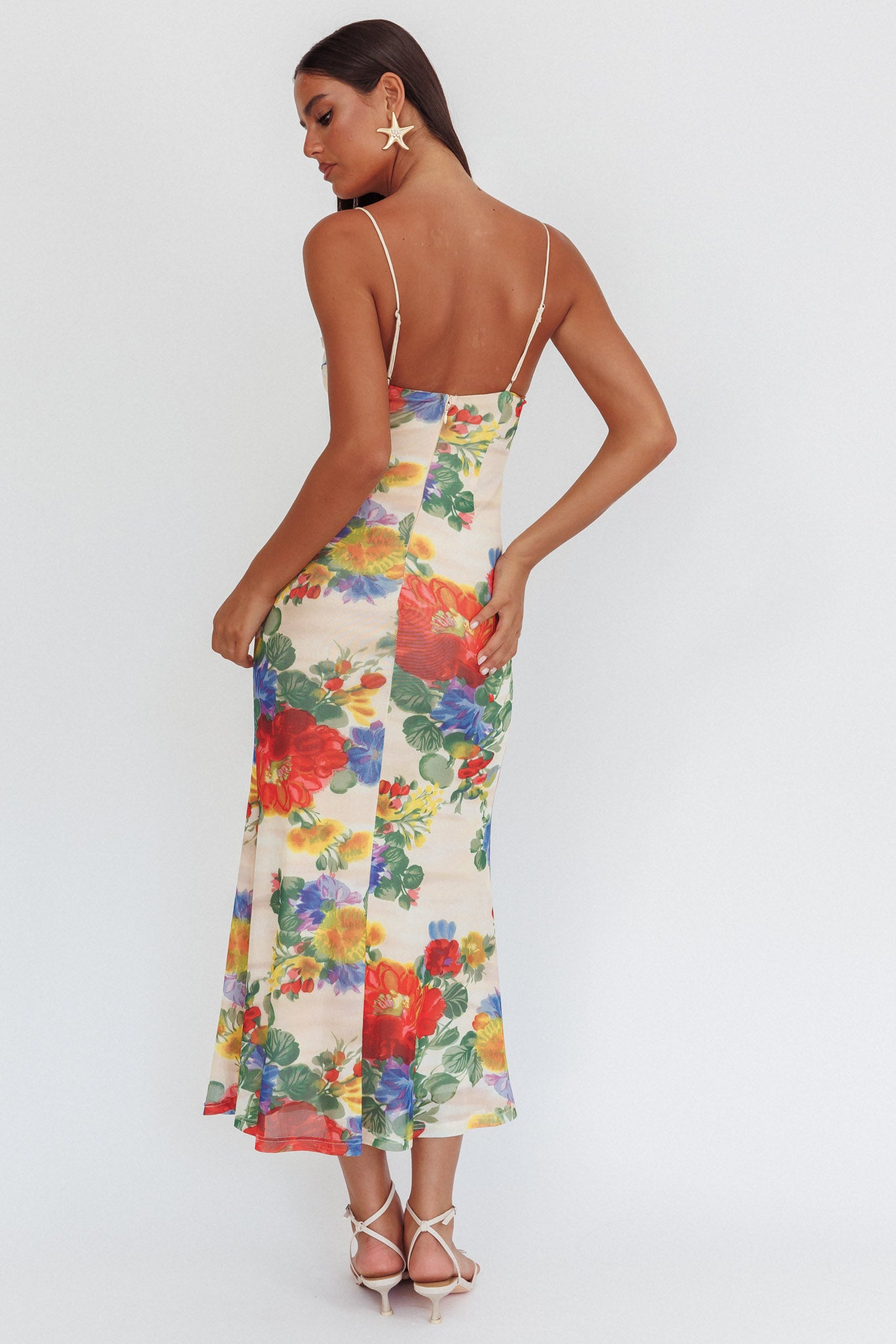 Days Ahead Mesh Overlay Maxi Dress Floral Pink-Maymioy