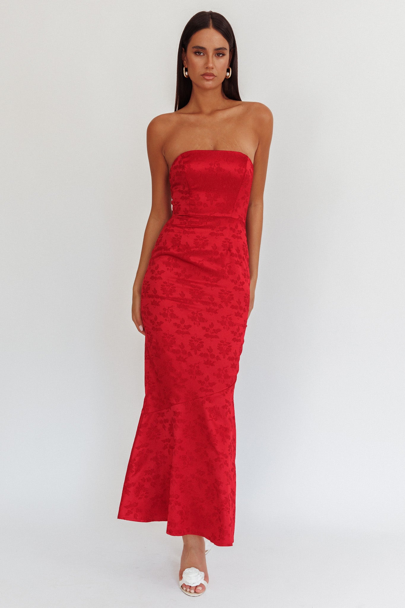 Melty Kisses Bow Back Maxi Dress Wine-Maymioy