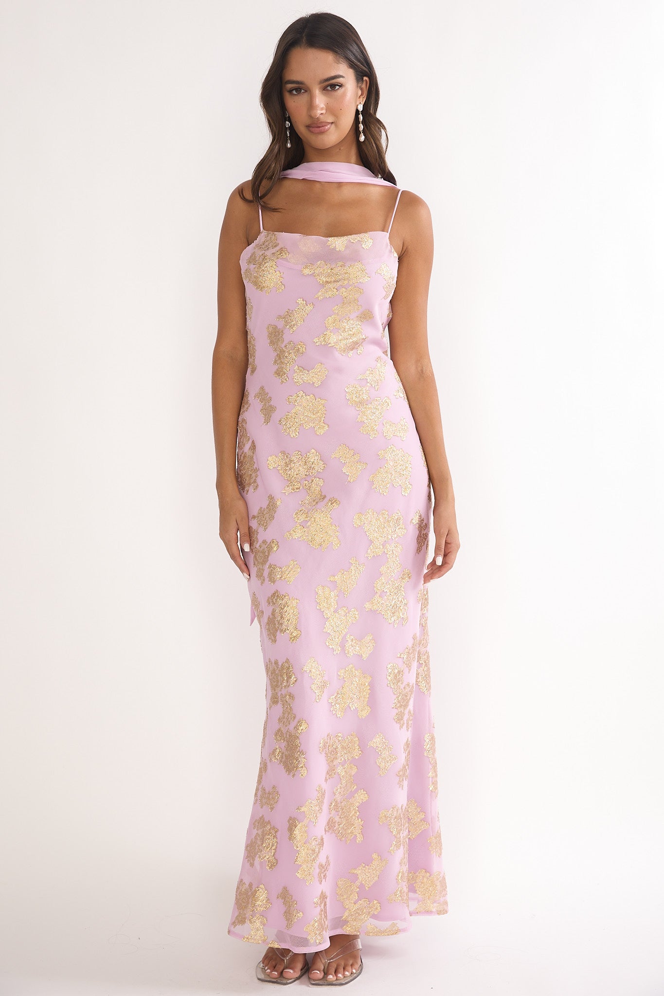 Helsi Cowl Back Maxi Dress Pink-Maymioy