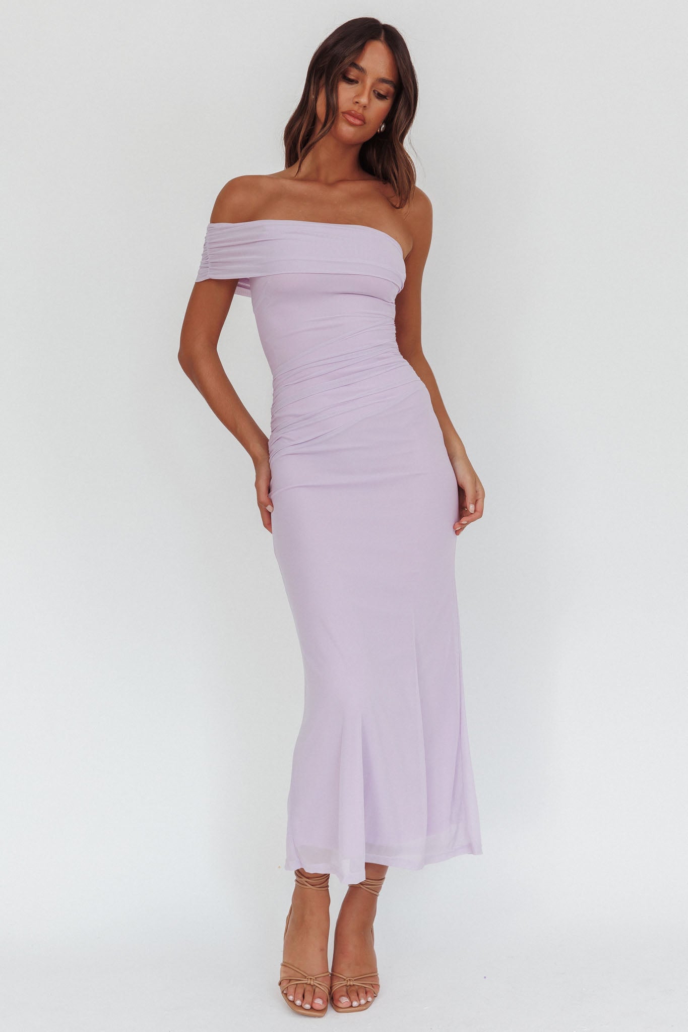 Gala One-Shoulder Maxi Dress Lilac-Maymioy