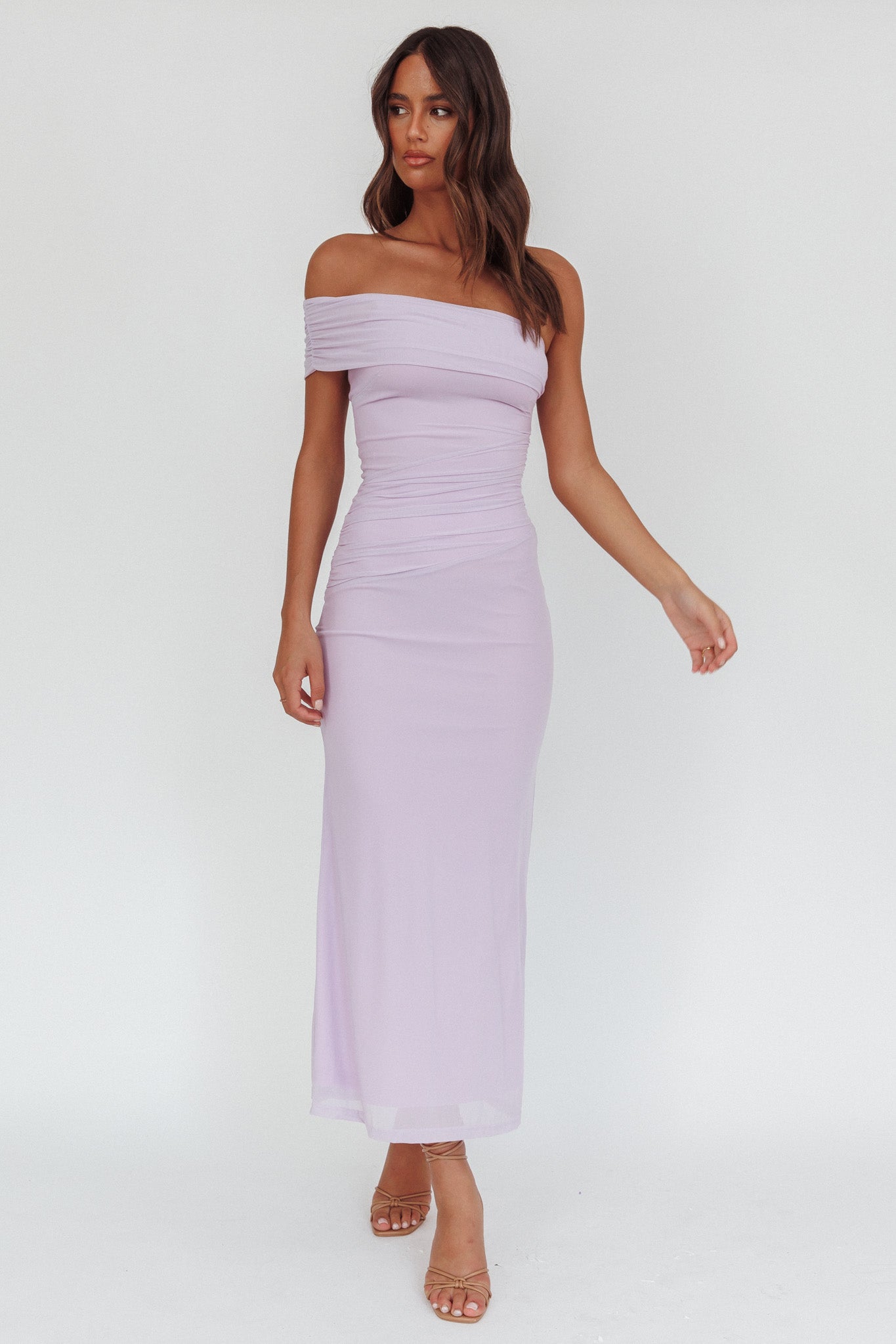 Gala One-Shoulder Maxi Dress Lilac-Maymioy