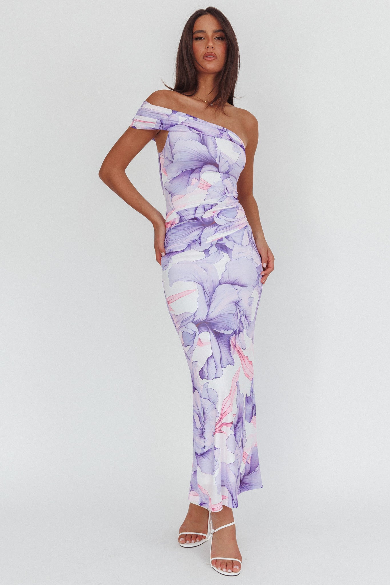 Gala One-Shoulder Maxi Dress Orchid Lilac-Maymioy
