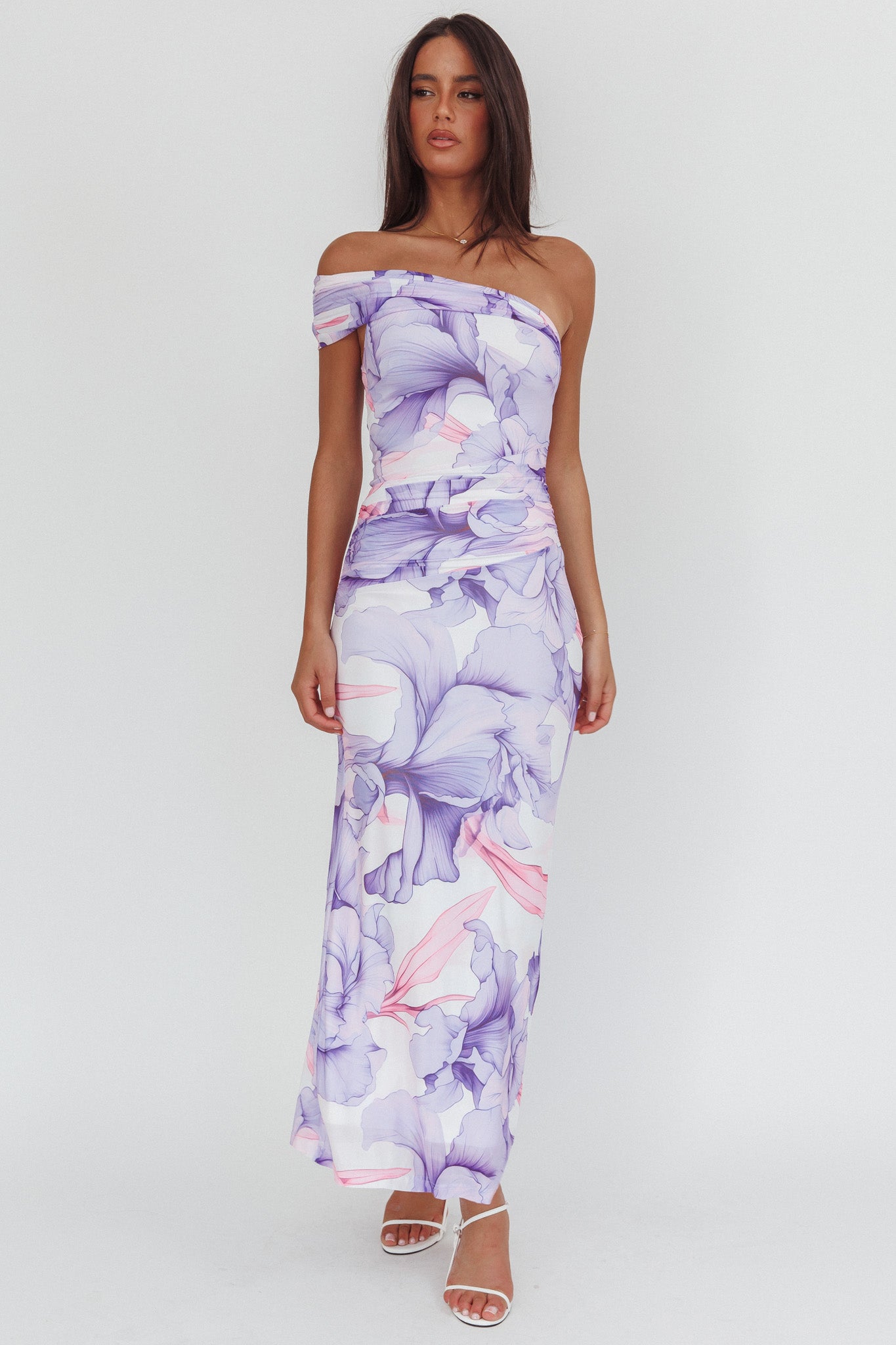Gala One-Shoulder Maxi Dress Orchid Lilac-Maymioy