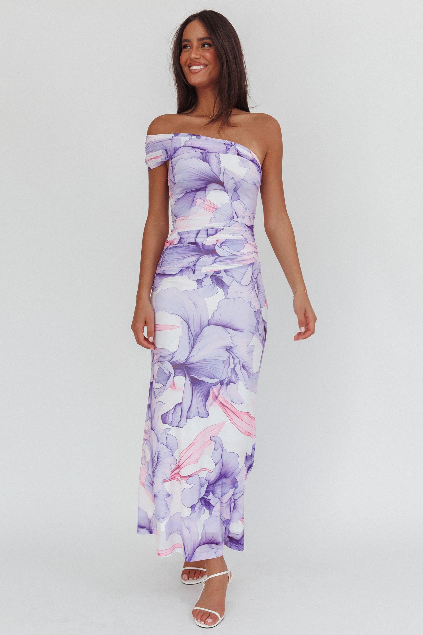 Gala One-Shoulder Maxi Dress Orchid Lilac-Maymioy