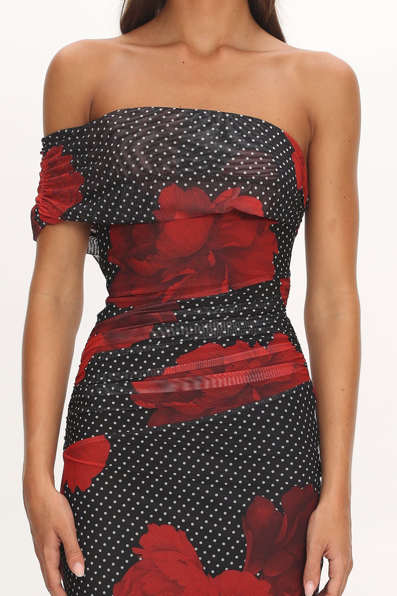 Gala One-Shoulder Maxi Dress Rose Black-Maymioy