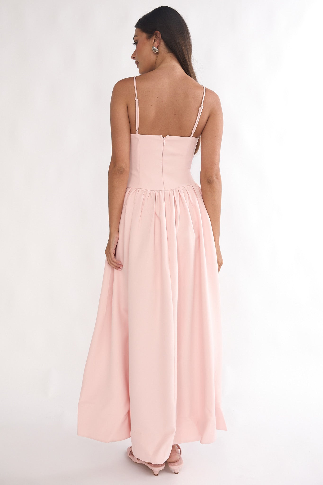 I'm Yours High-Low Hem Maxi Dress Pink-Maymioy