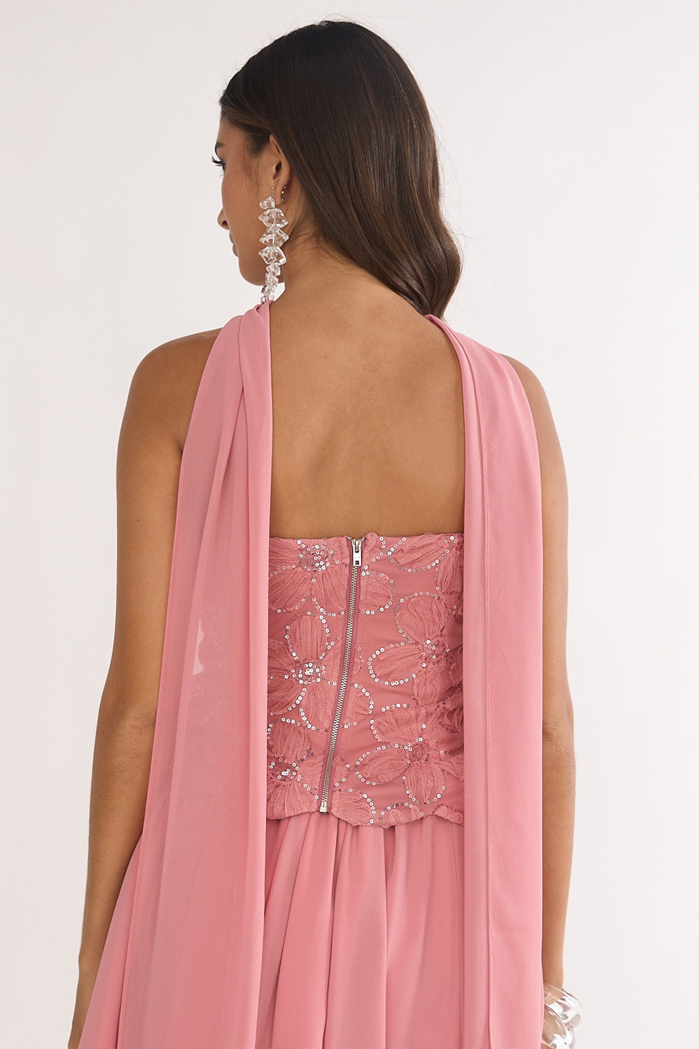 Sunset Serenade Embellished Strapless Top Rose-Maymioy