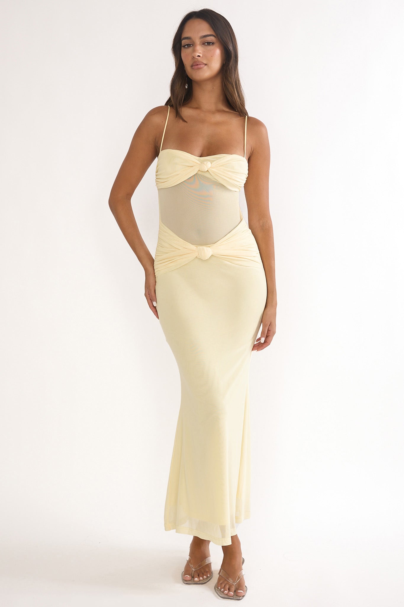 Stara Knot Accent Maxi Dress Butter-Maymioy