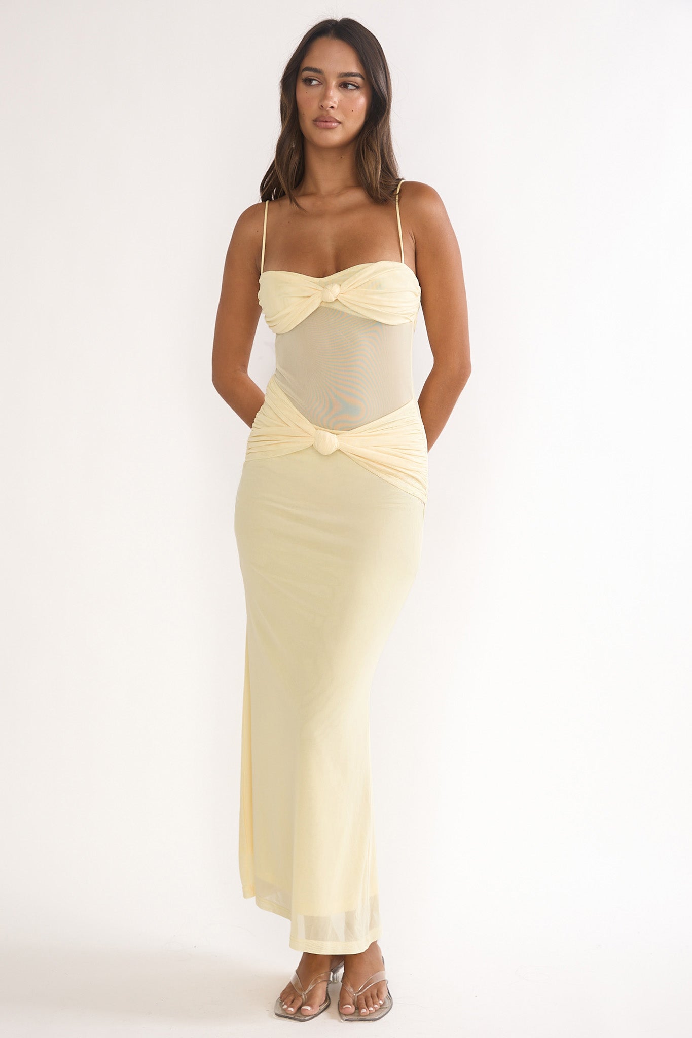 Stara Knot Accent Maxi Dress Butter-Maymioy