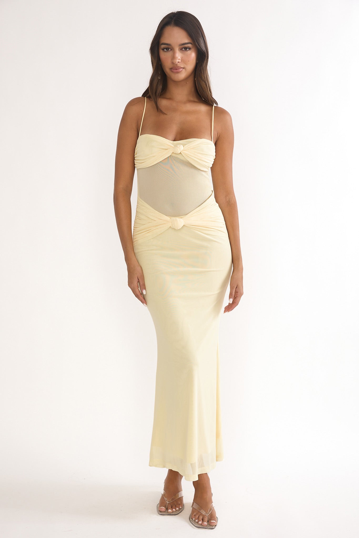 Stara Knot Accent Maxi Dress Butter-Maymioy