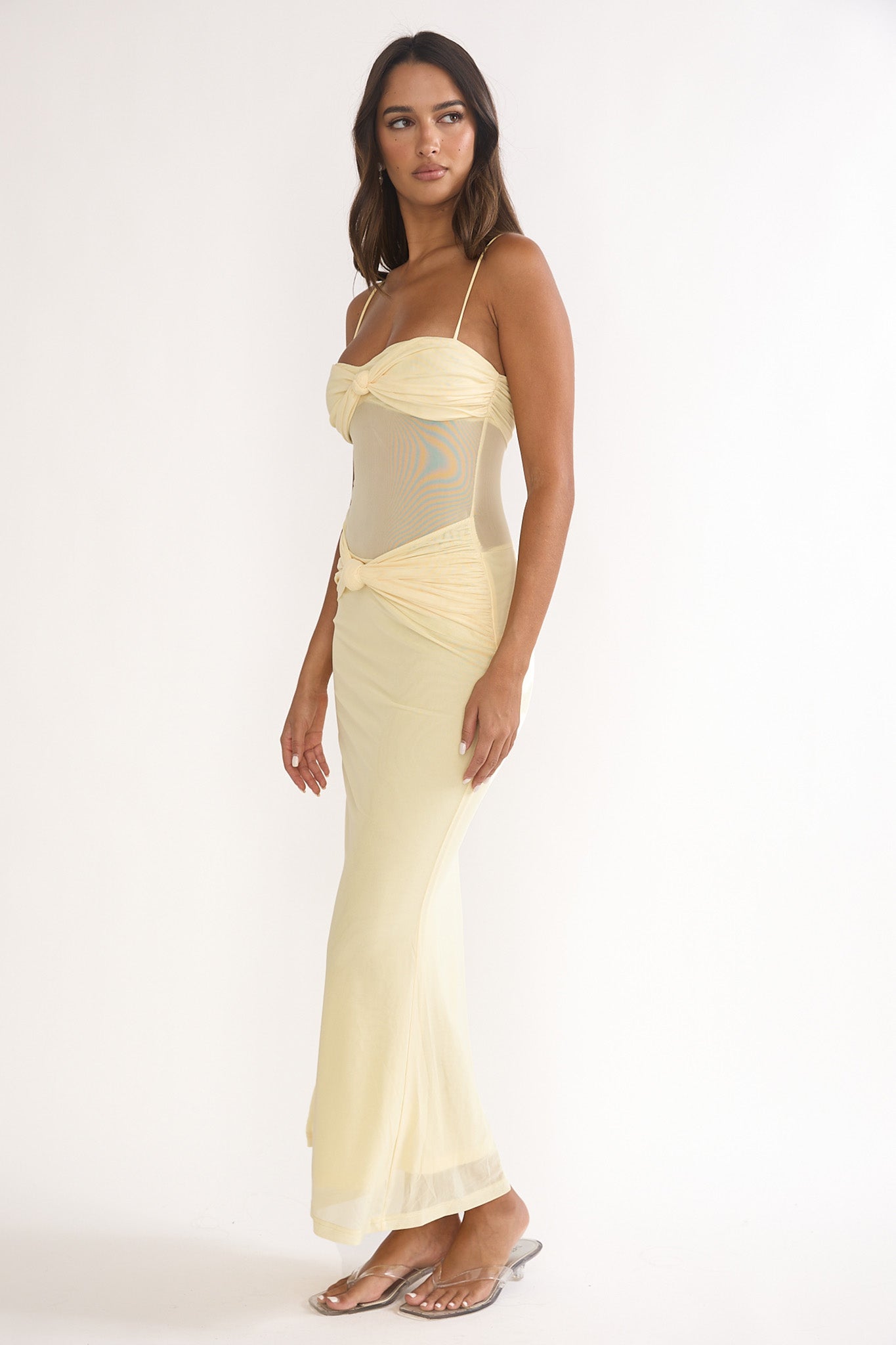 Stara Knot Accent Maxi Dress Butter-Maymioy