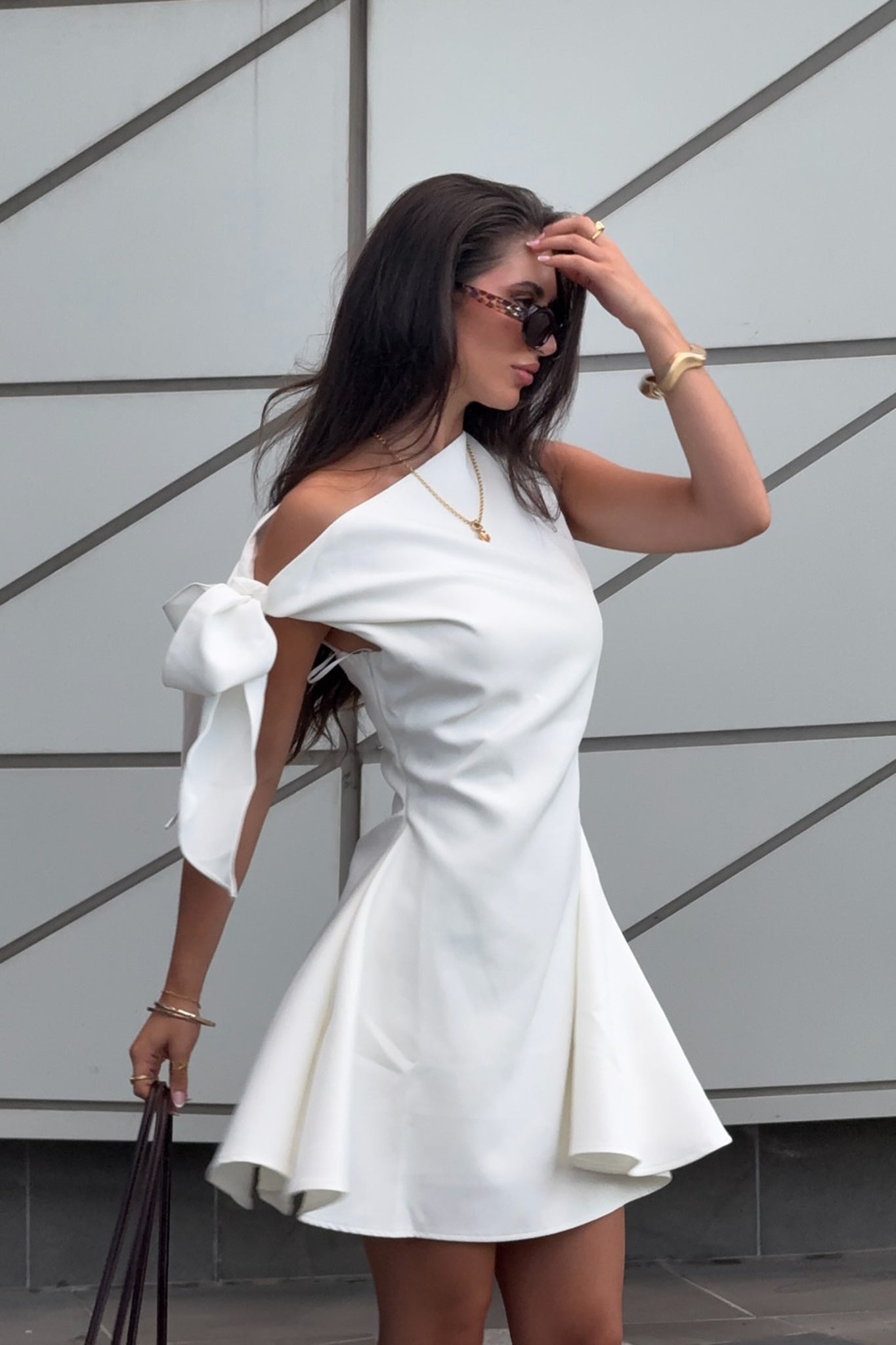 It's A Match Mini Dress White-Maymioy