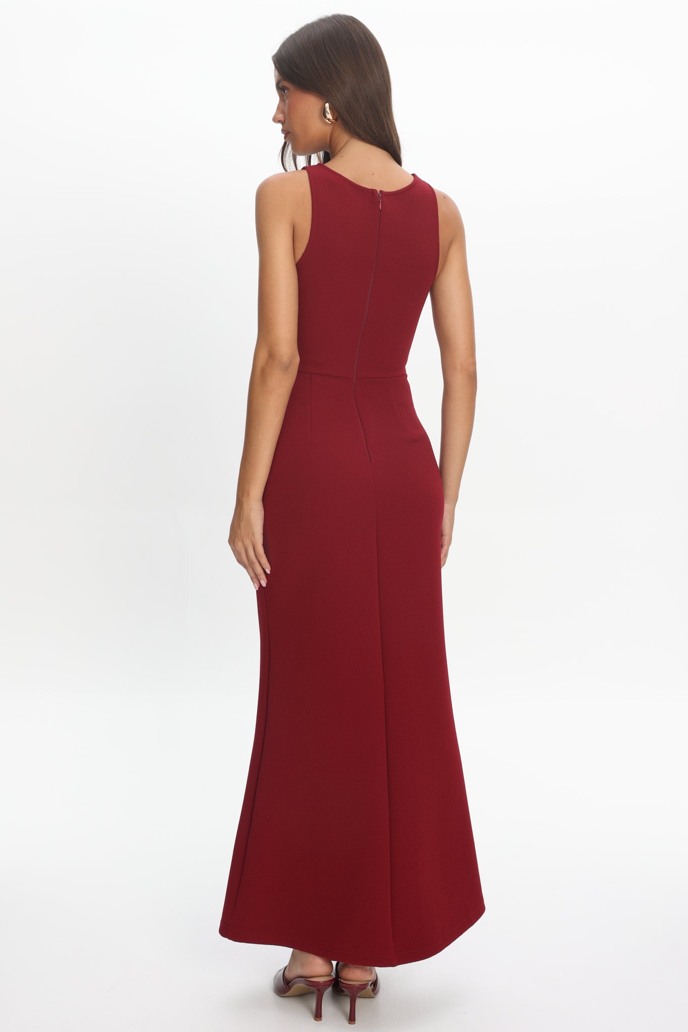Antwerp Cut-Out Bust Maxi Dress Plum-Maymioy