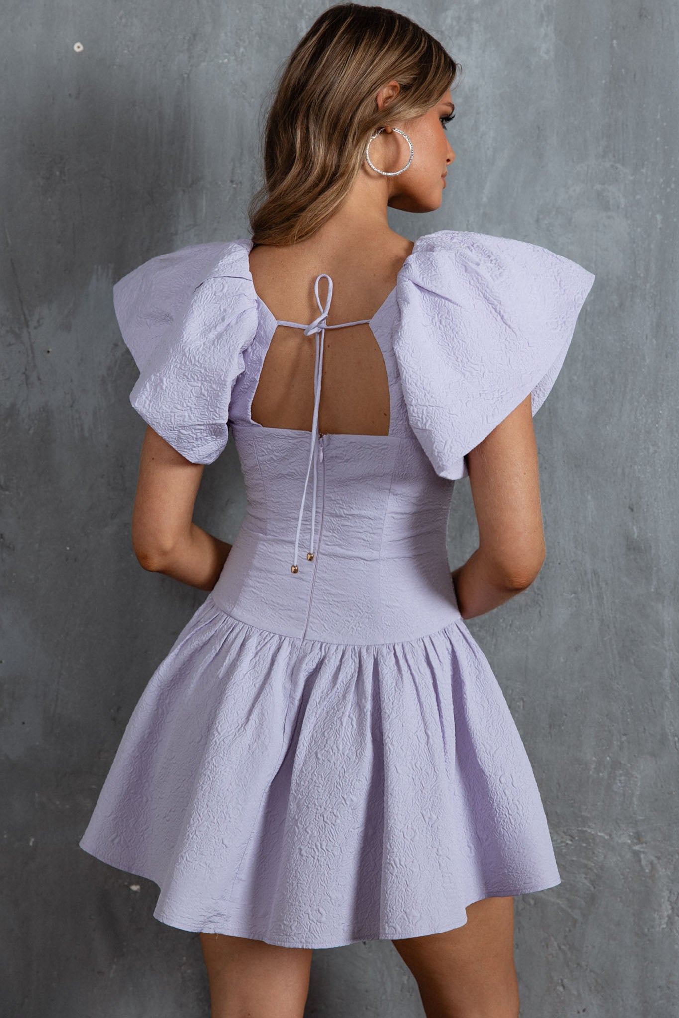 Self Love Flounce Hem Dress Lilac-Maymioy