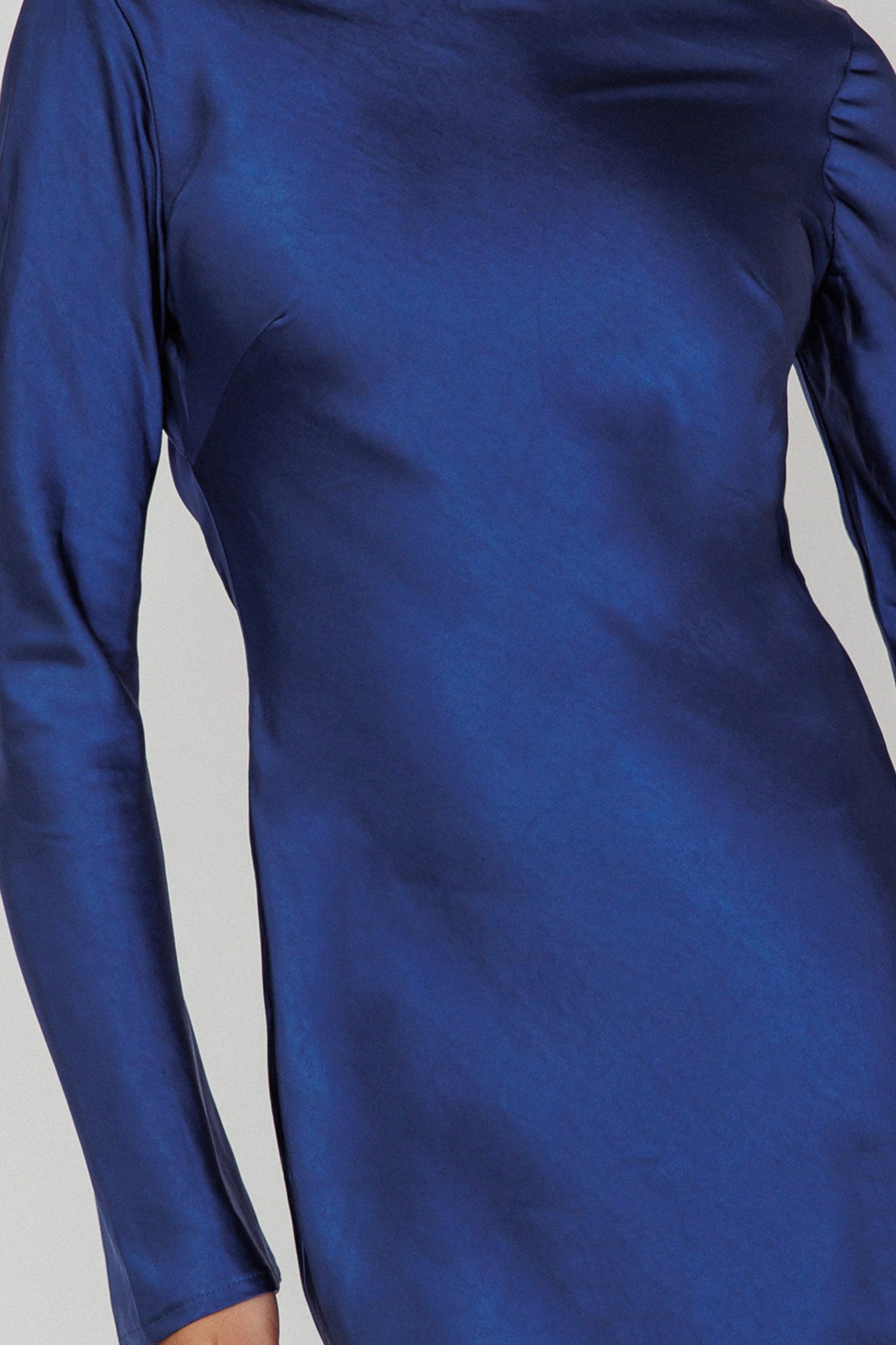 Lavera Open Back Long Sleeve Dress Navy-Maymioy