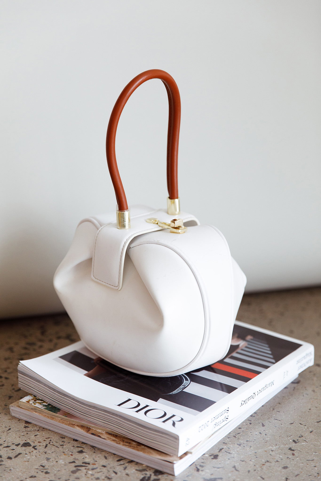 Billie Dumpling Hobo Bag White-Maymioy