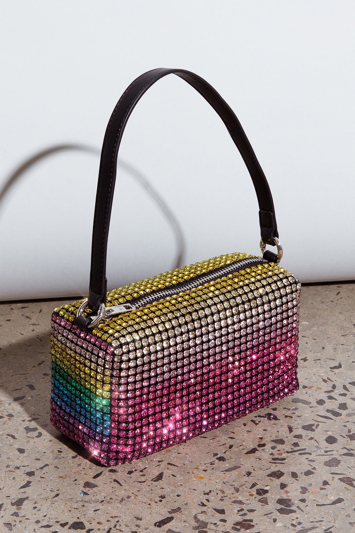 Mara Crystal Rectangular Bag Green Multi-Maymioy