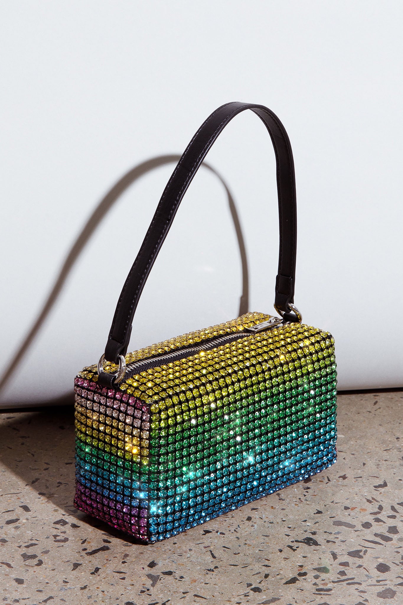 Mara Crystal Rectangular Bag Green Multi-Maymioy