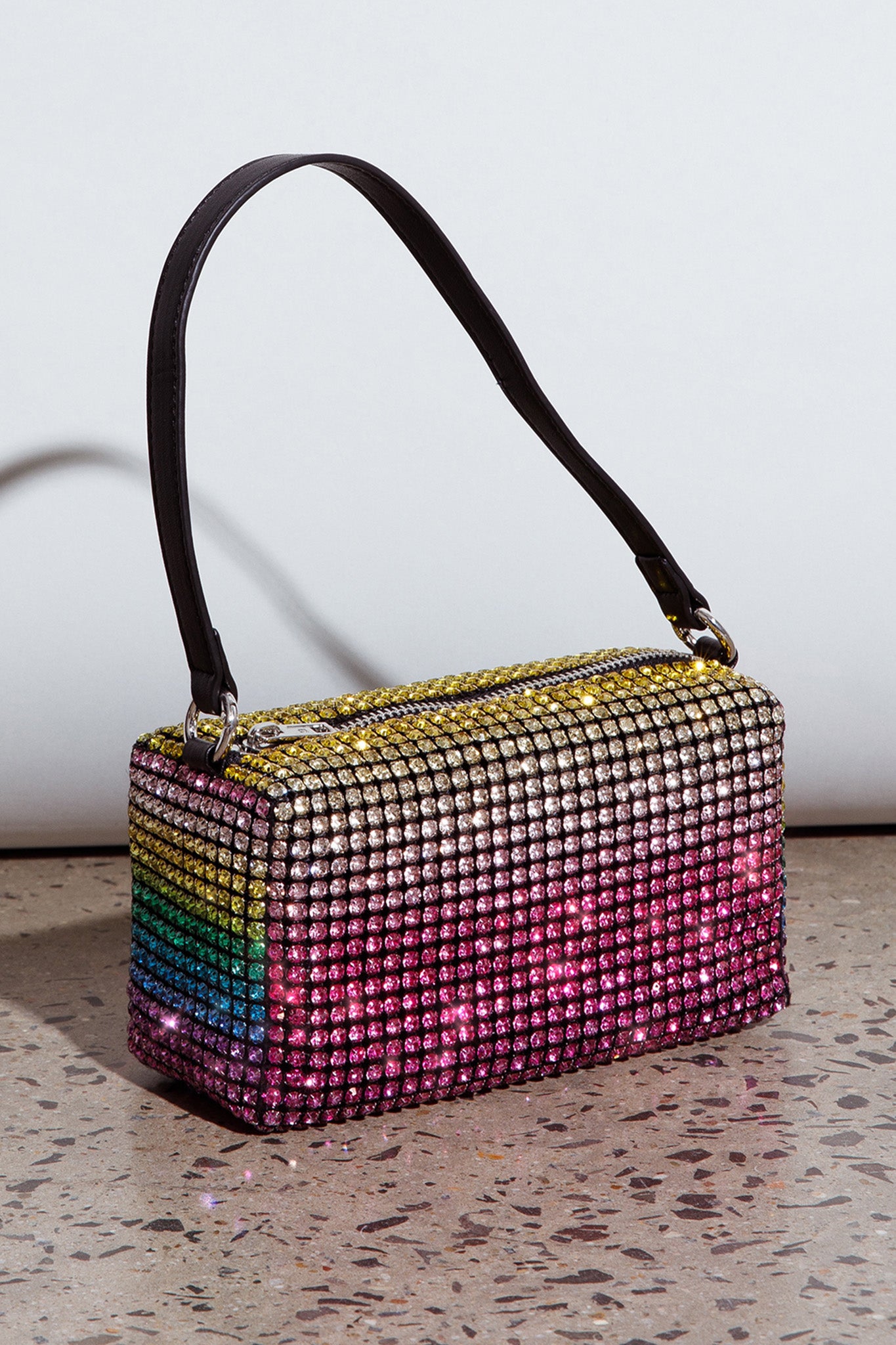 Mara Crystal Rectangular Bag Green Multi-Maymioy