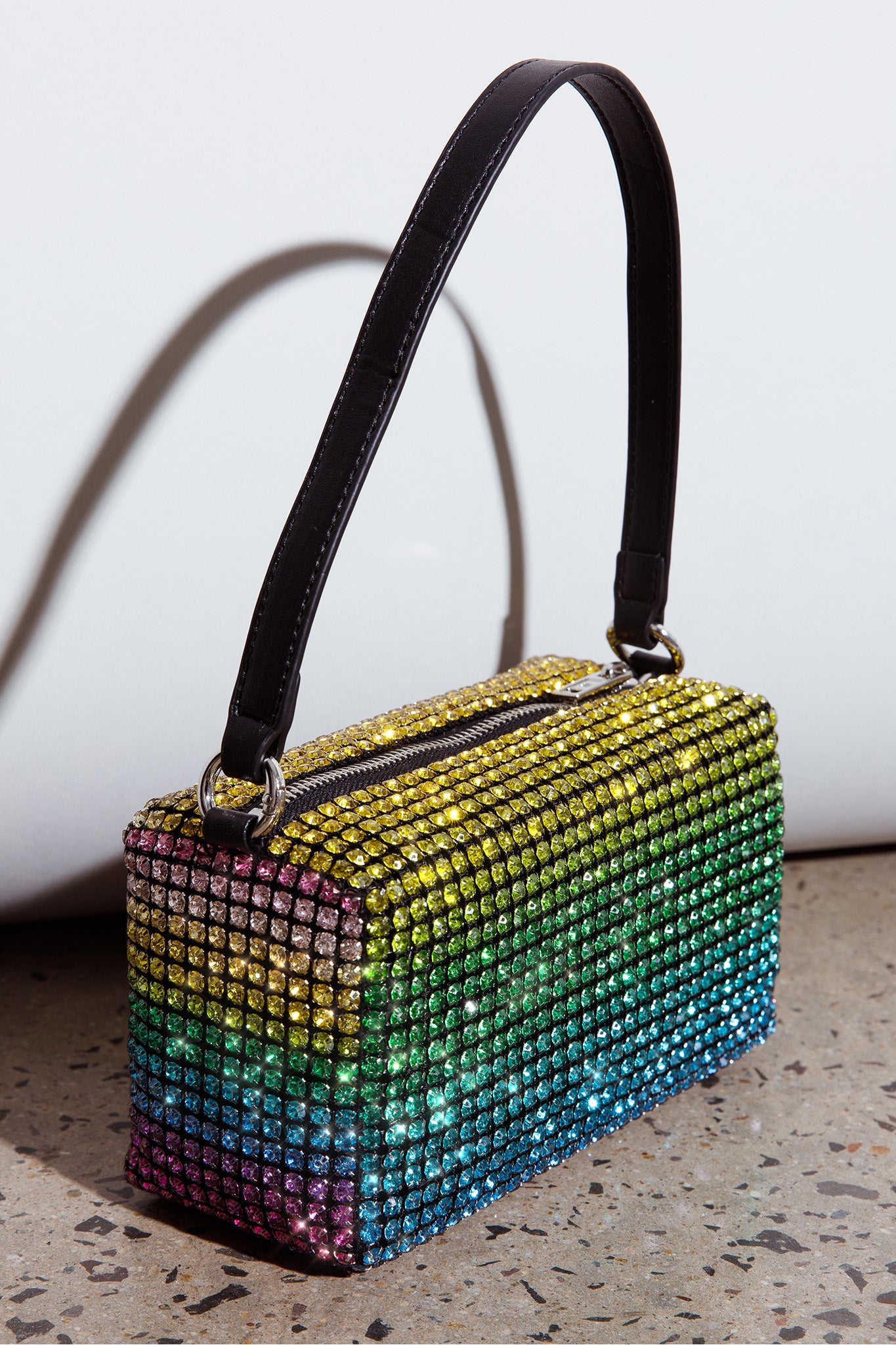 Mara Crystal Rectangular Bag Green Multi-Maymioy