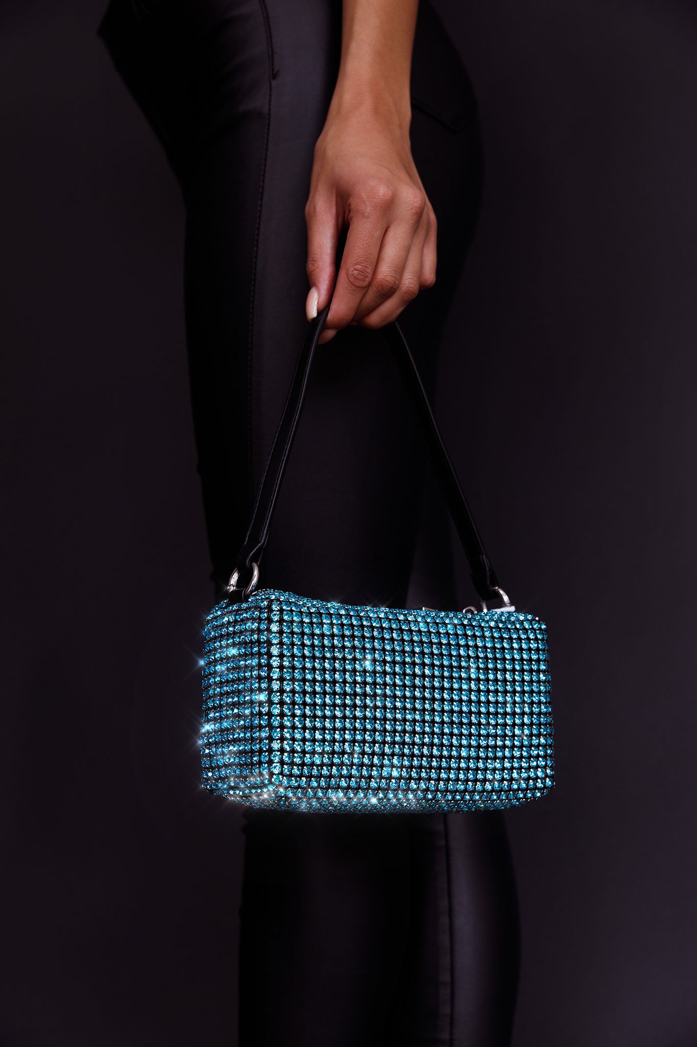 Mara Crystal Rectangular Bag Blue-Maymioy