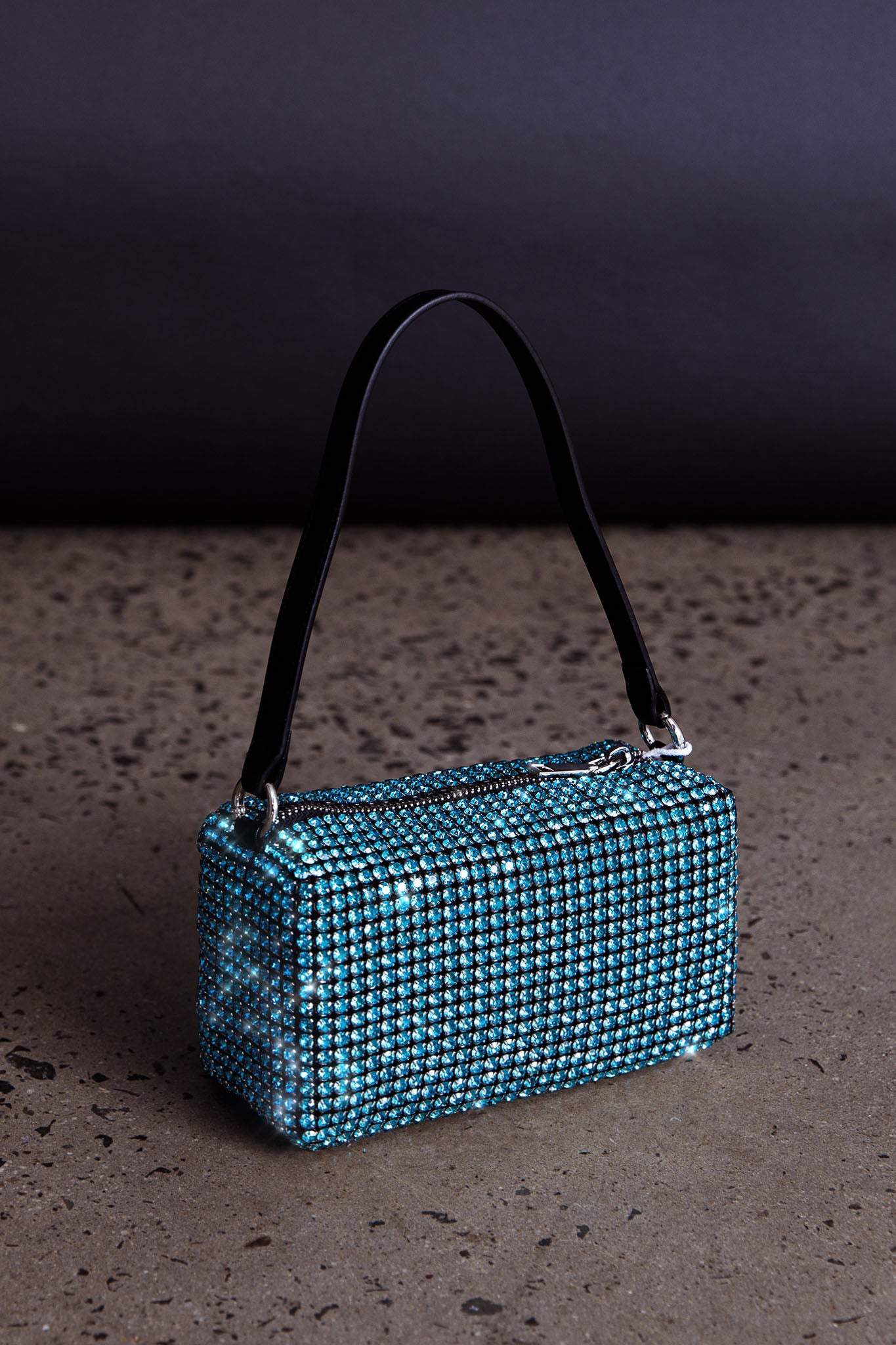 Mara Crystal Rectangular Bag Blue-Maymioy