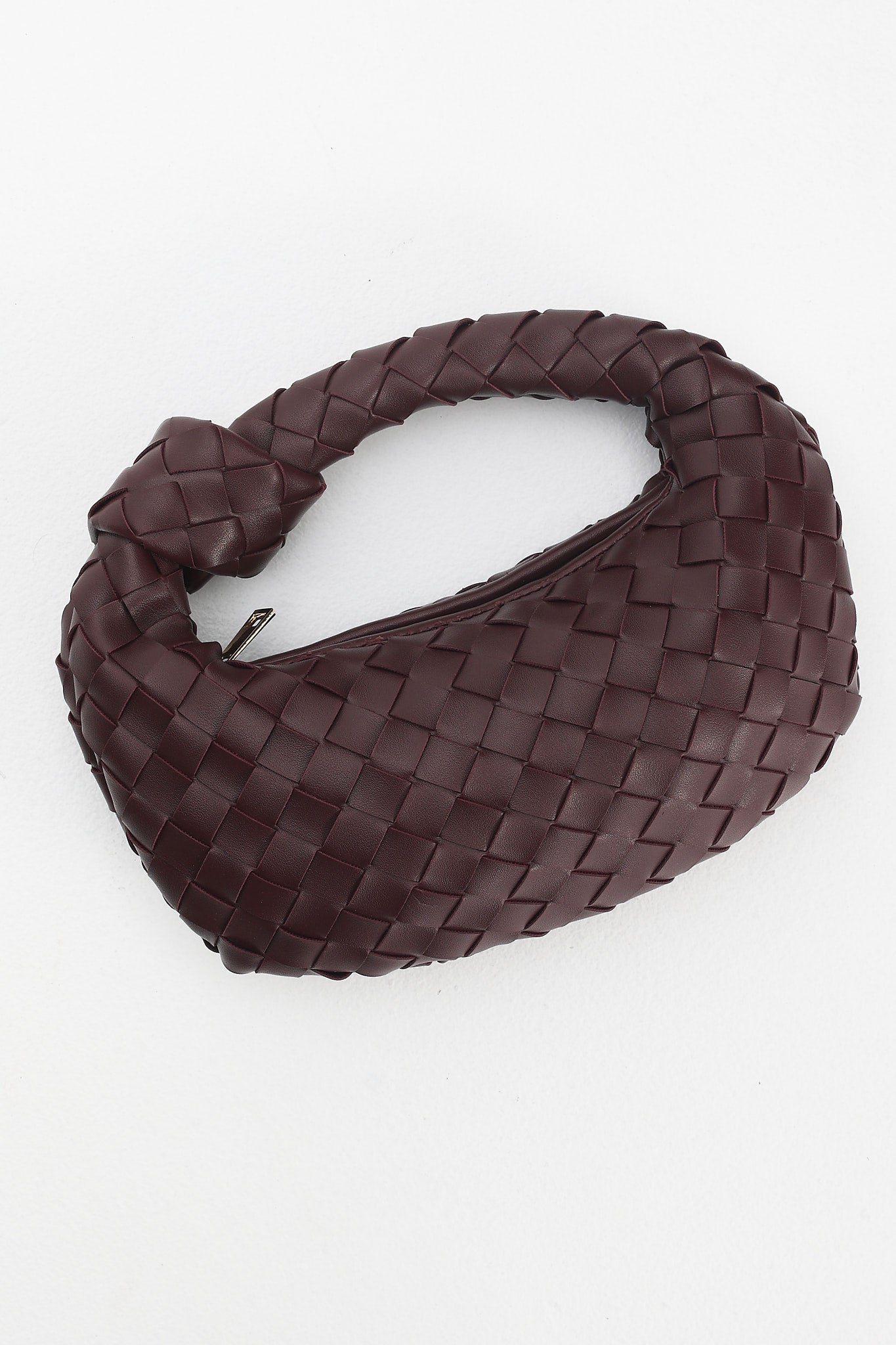 Montreal Woven Crescent Bag Wine-Maymioy