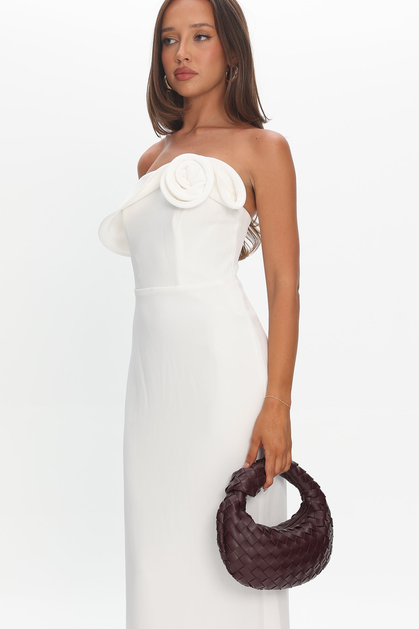 Montreal Woven Crescent Bag Wine-Maymioy