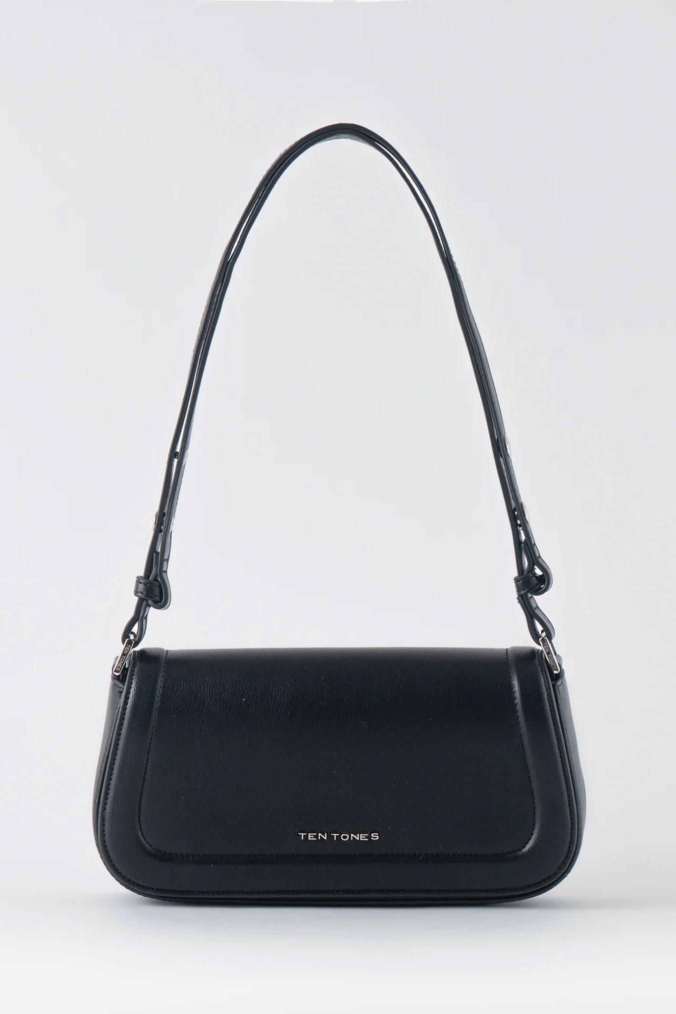 TEN TONES Bruno Baguette Bag Black-Maymioy