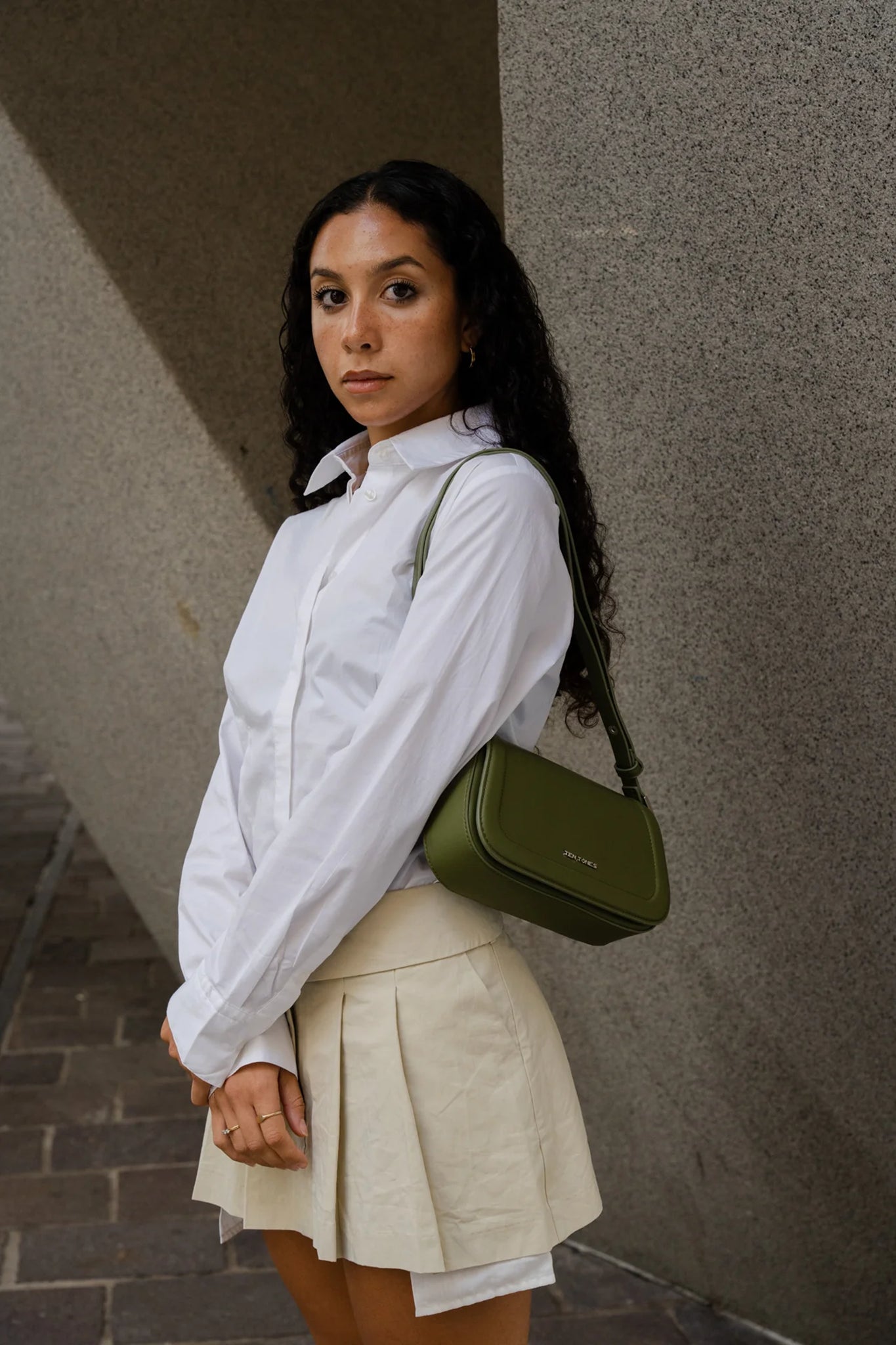TEN TONES Bruno Baguette Bag Olive-Maymioy