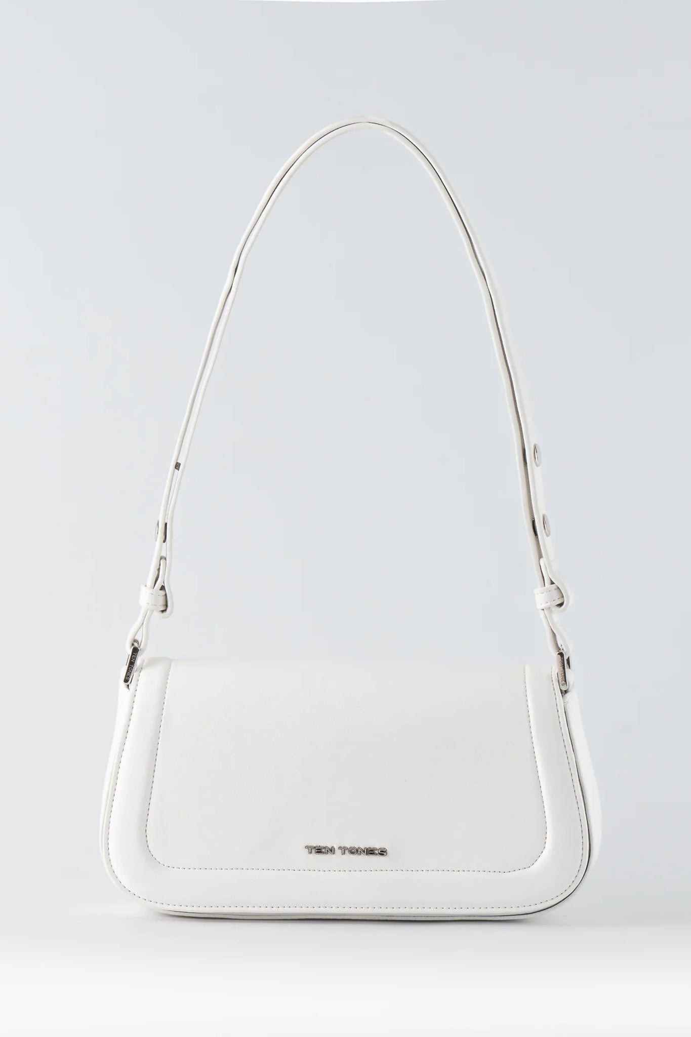 TEN TONES Bruno Baguette Bag White-Maymioy