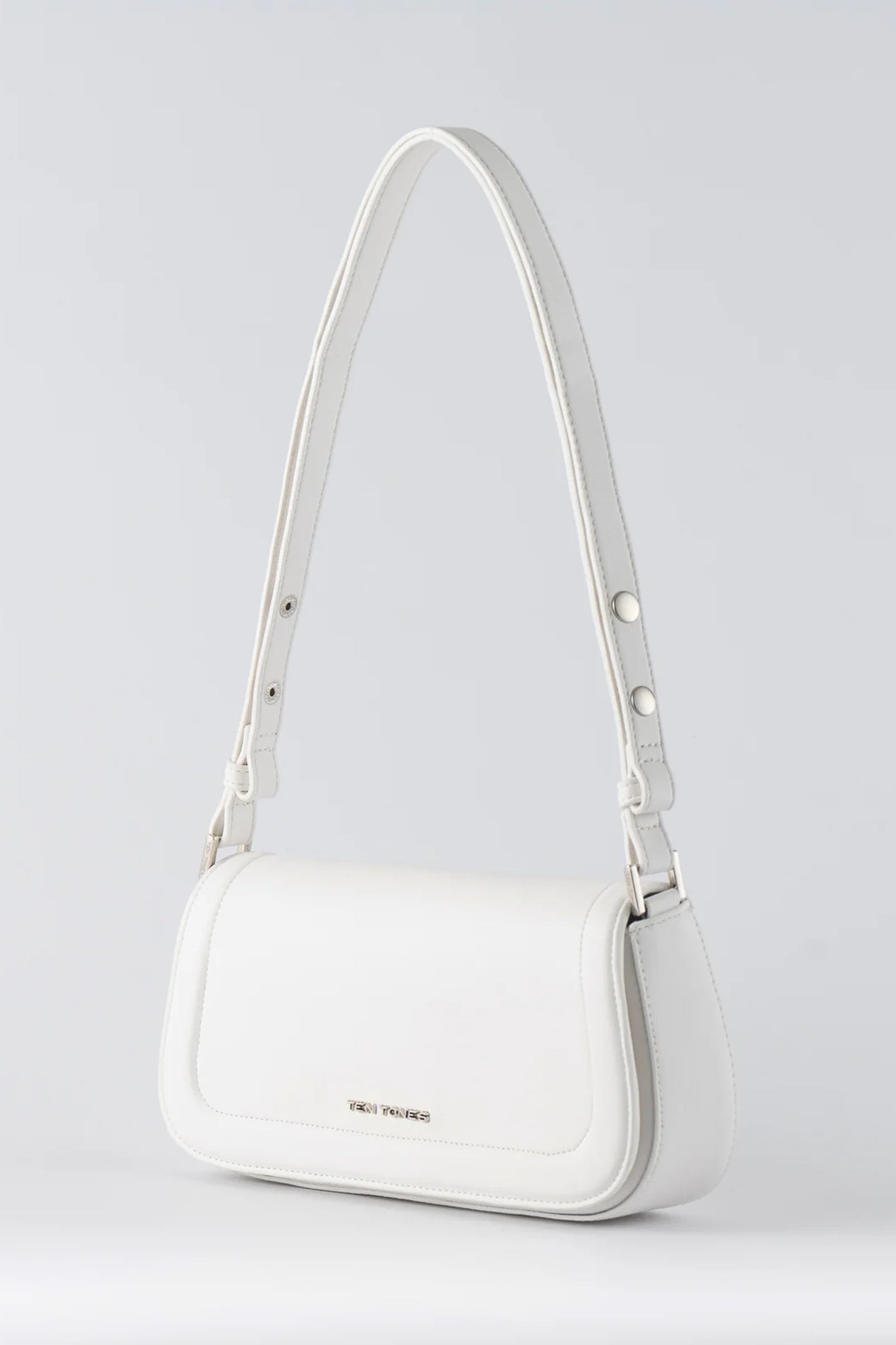 TEN TONES Bruno Baguette Bag White-Maymioy