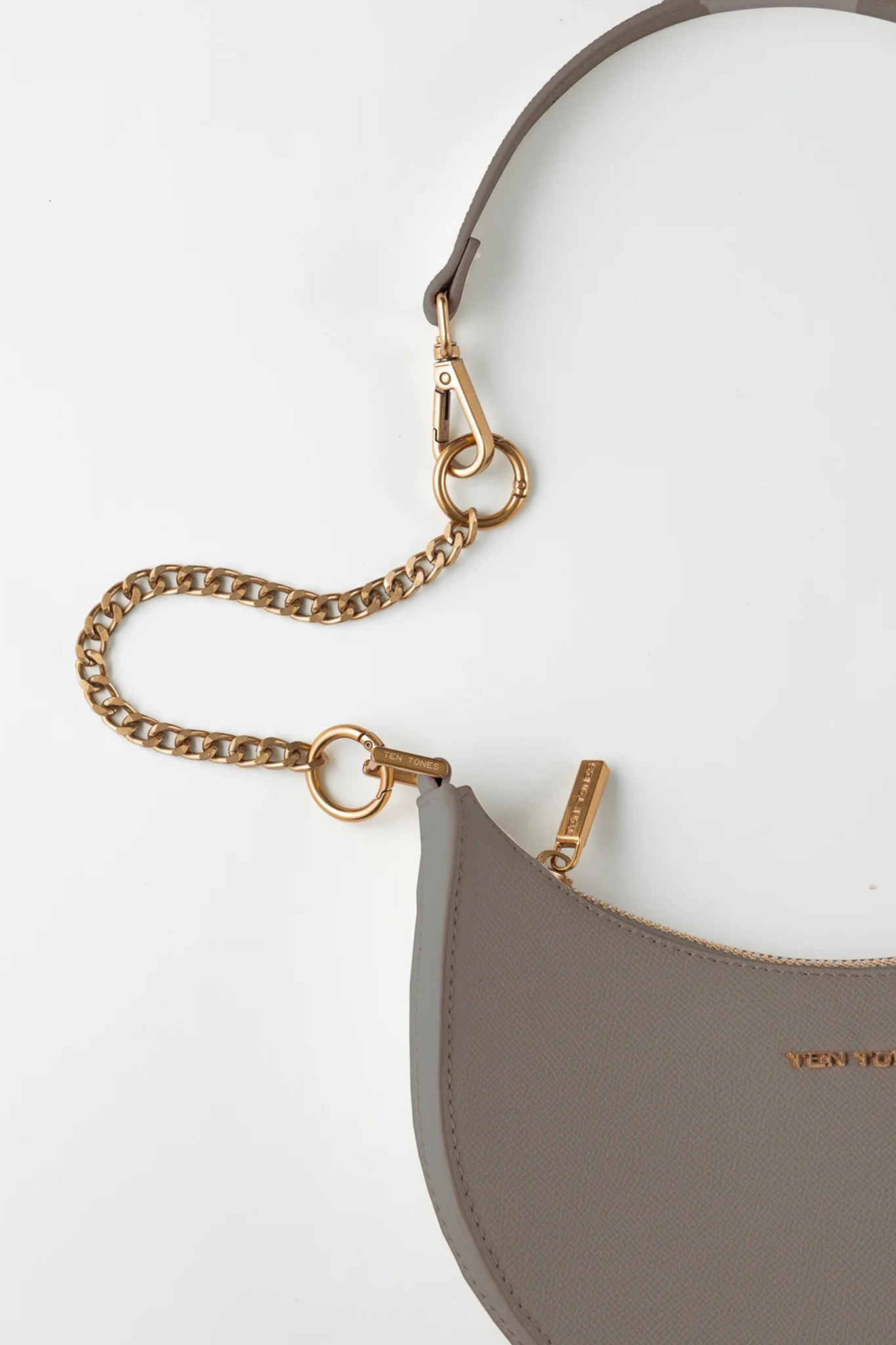 TEN TONES Grayson Moon Bag Beige-Maymioy