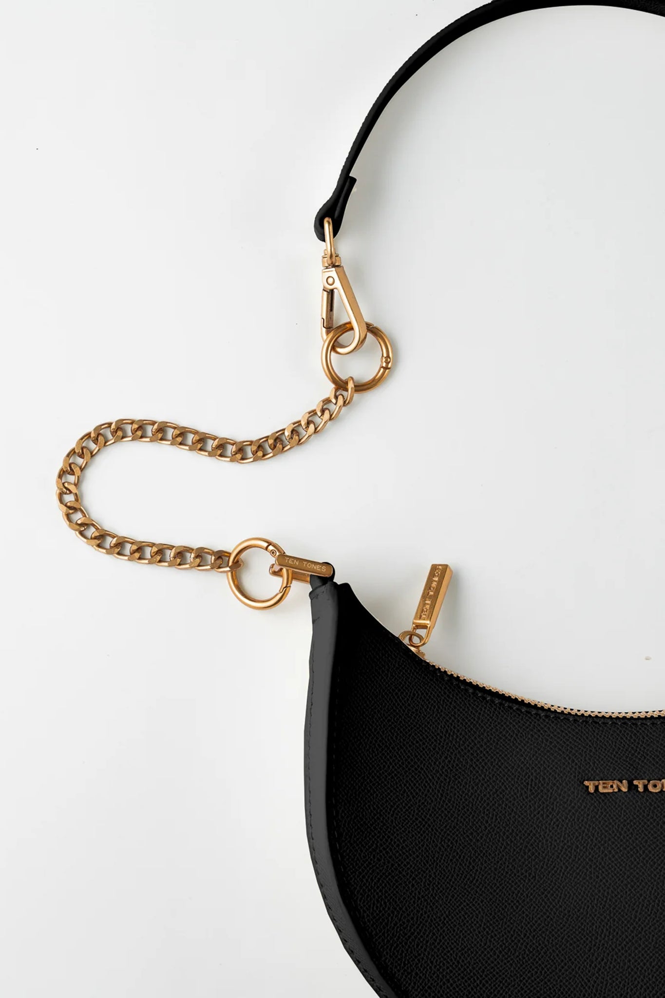TEN TONES Grayson Moon Bag Black-Maymioy