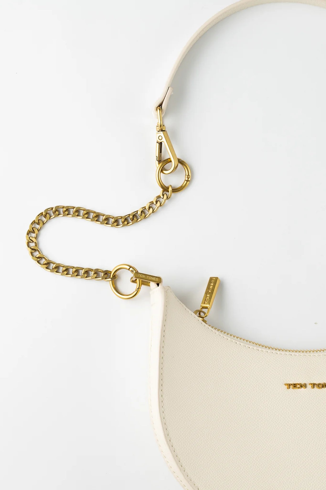 TEN TONES Grayson Moon Bag White-Maymioy