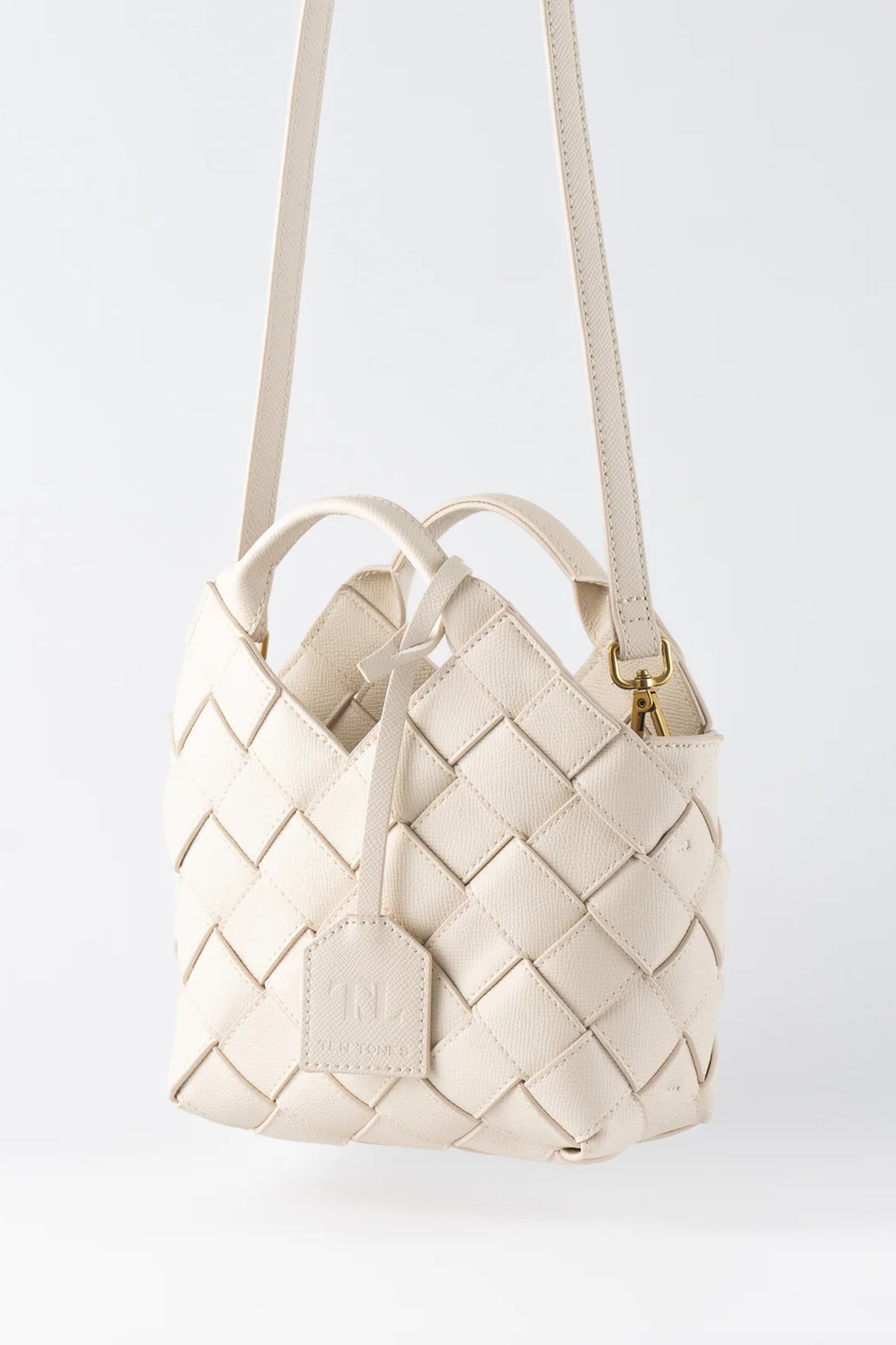 TEN TONES Clementine Woven Mini Tote Cream-Maymioy