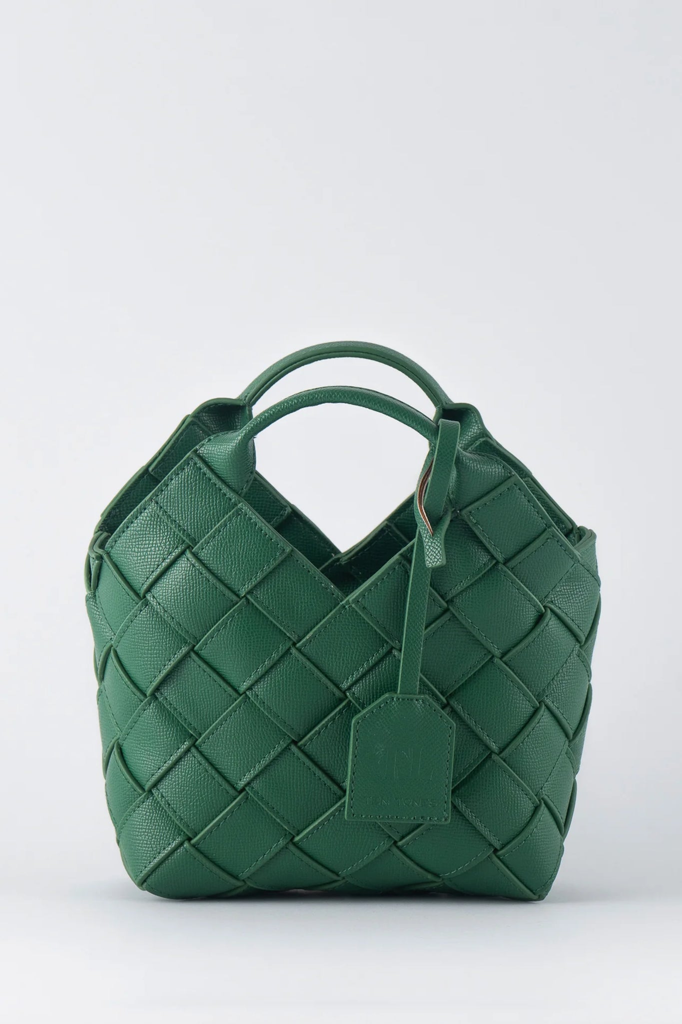 TEN TONES Clementine Woven Mini Tote Green-Maymioy