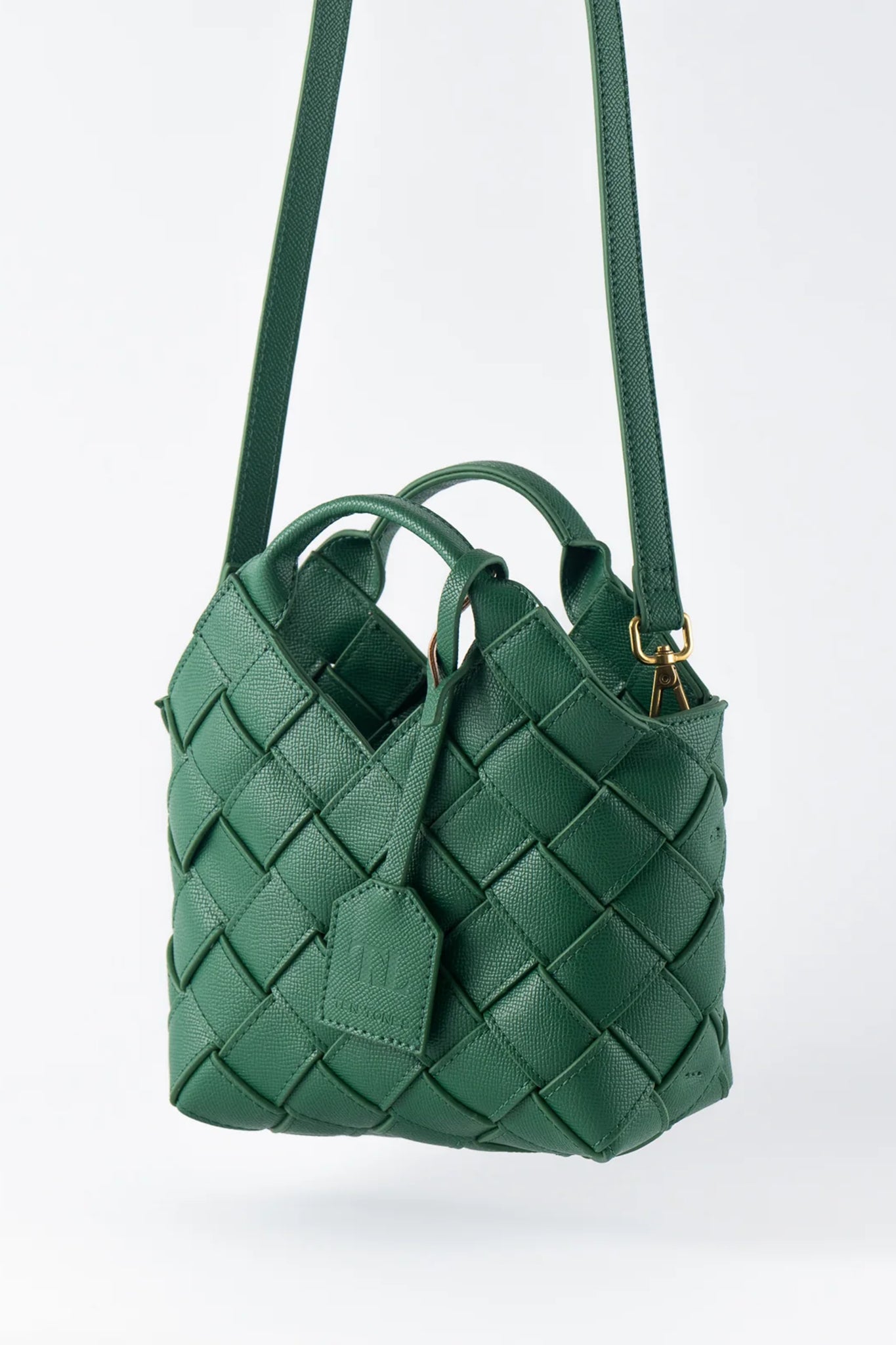 TEN TONES Clementine Woven Mini Tote Green-Maymioy