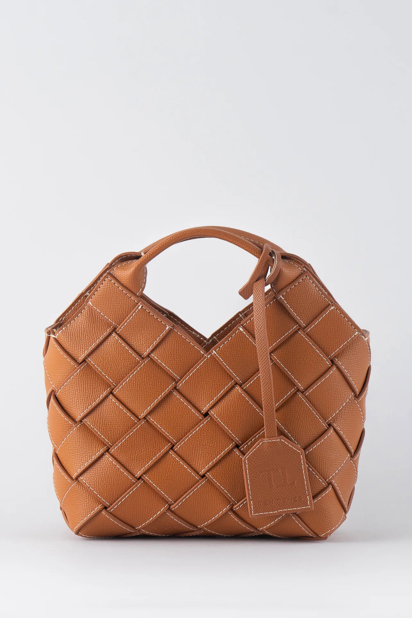 TEN TONES Clementine Woven Mini Tote Orange-Maymioy