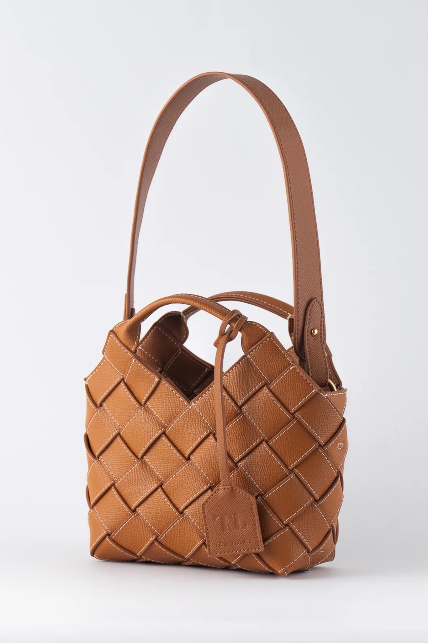 TEN TONES Clementine Woven Mini Tote Orange-Maymioy