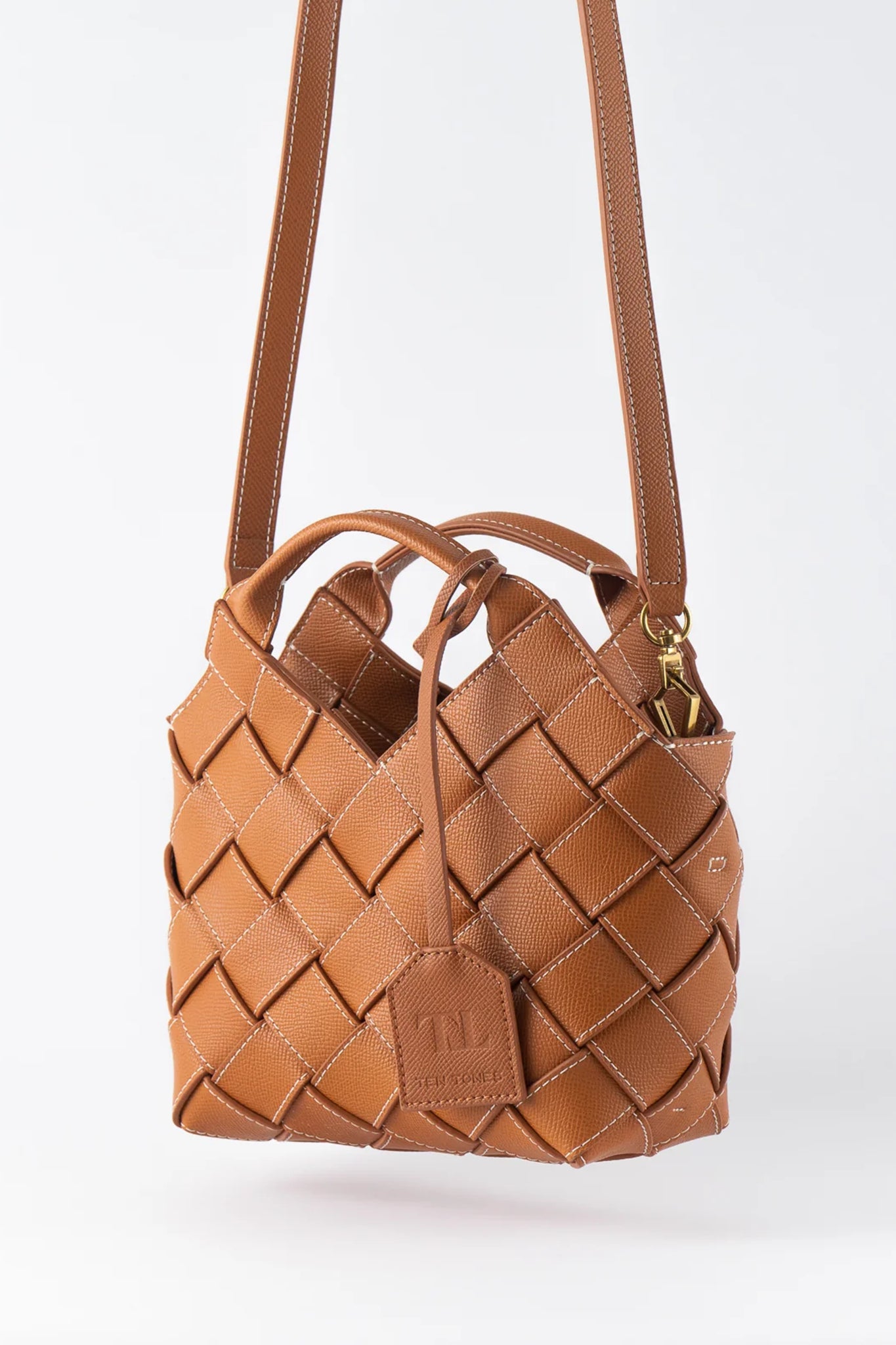 TEN TONES Clementine Woven Mini Tote Orange-Maymioy