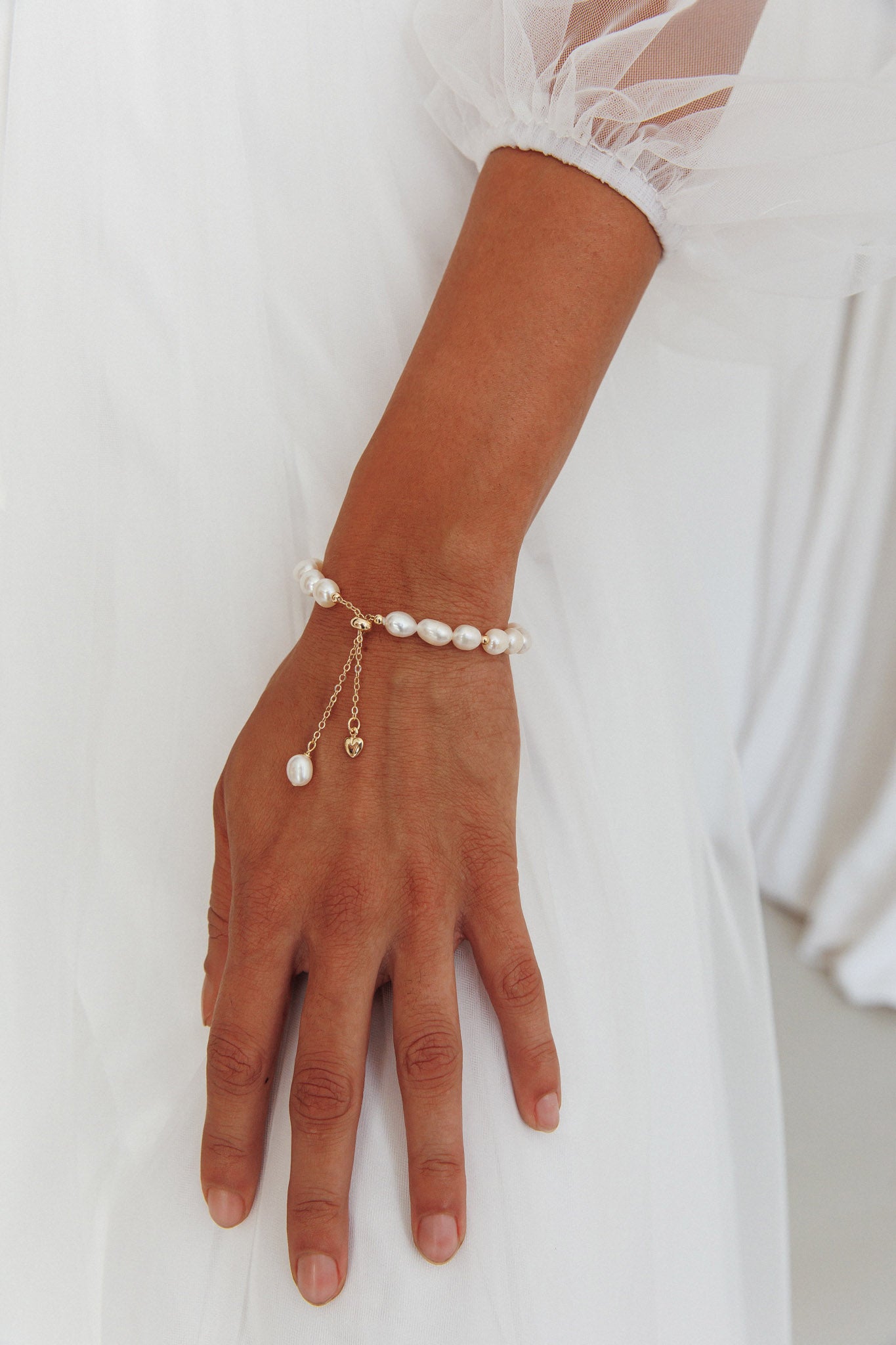 Sharie Baroque Pearl Bracelet Gold-Maymioy